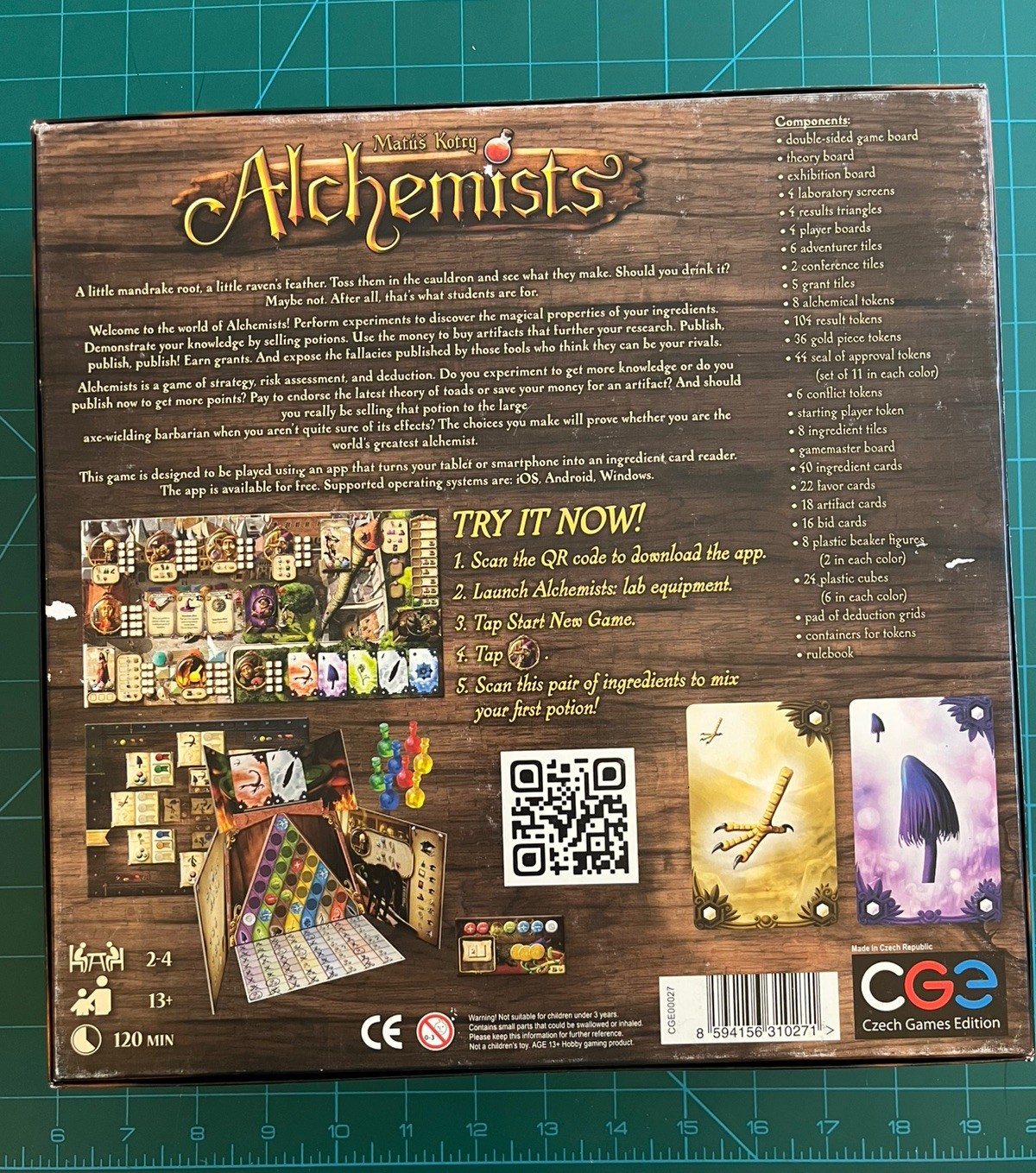 CZECH GAMES EDITION MATUS KORY ALCHEMISTS BOARD GAME – COMPLETE