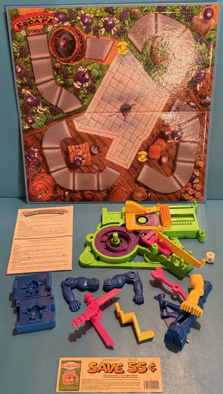 VINTAGE The Grape Escape Game COMPLETE NO DOUGH Parker Brothers 1992 90’s Kids