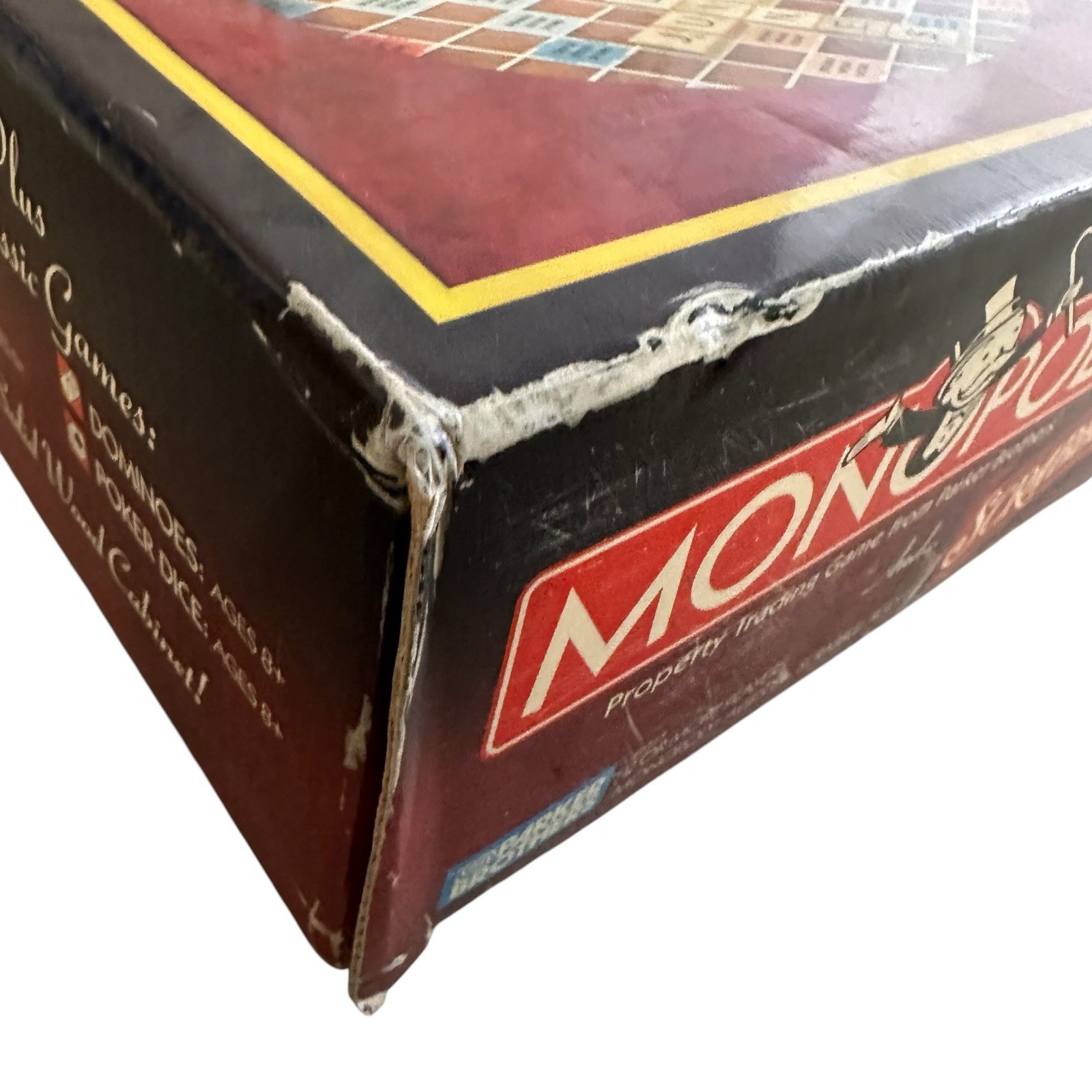 Monopoly Scrabble and 4 Classic Games Solid Wood Cabinet 2007 Parker Brothers