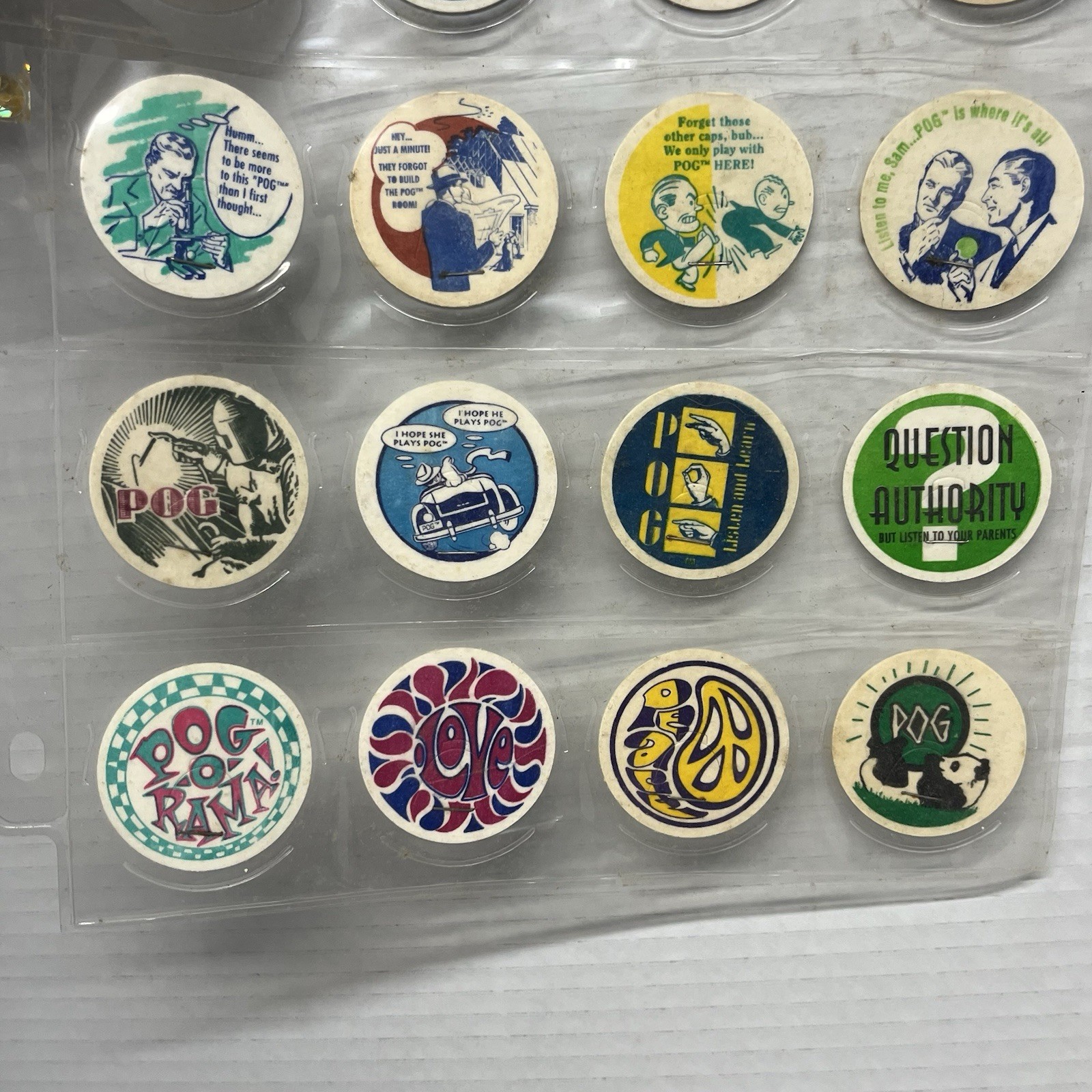 Vintage 1994 World POG Federation Game Set LOT Hologram Foil Thrilla Gorilla