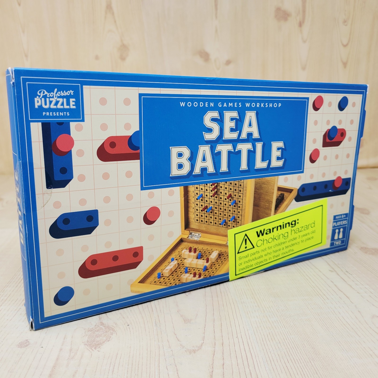 Professor PUZZLE Sea Battle A Wooden Take on the Traditional 2 Play Board Game