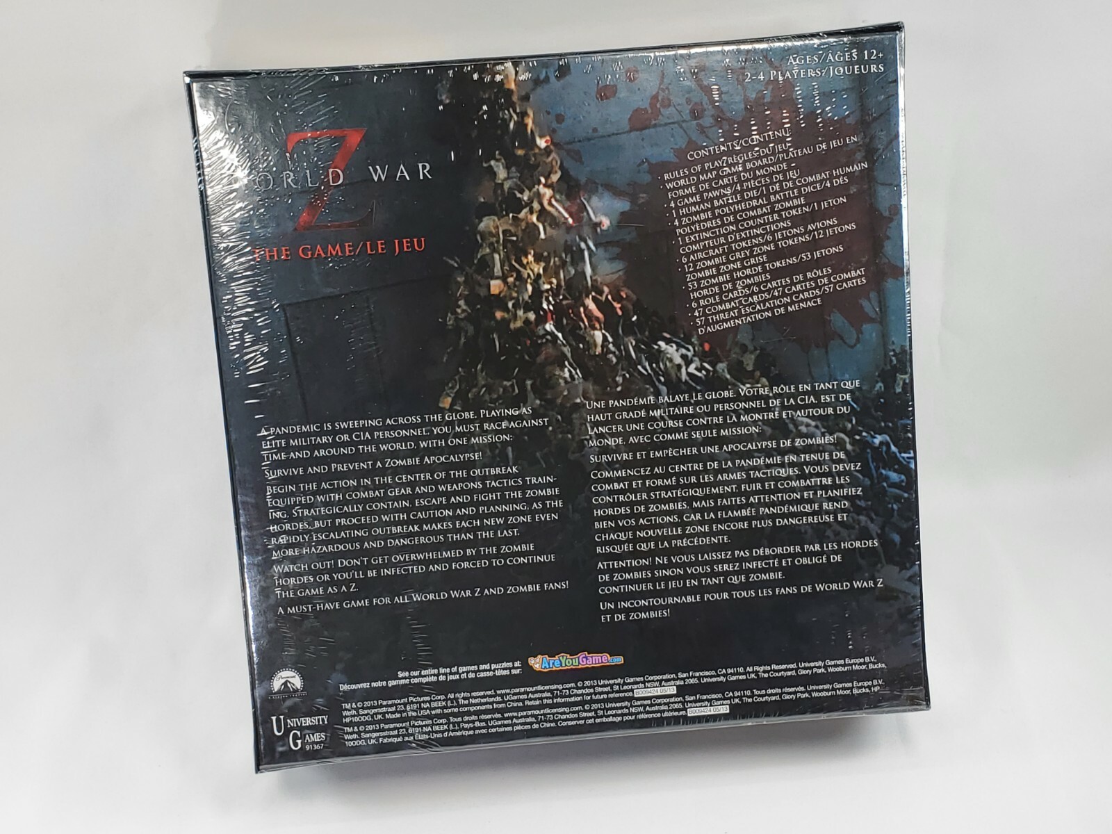 World War Z: The Game (English and French Edition) Board Game New Sealed!
