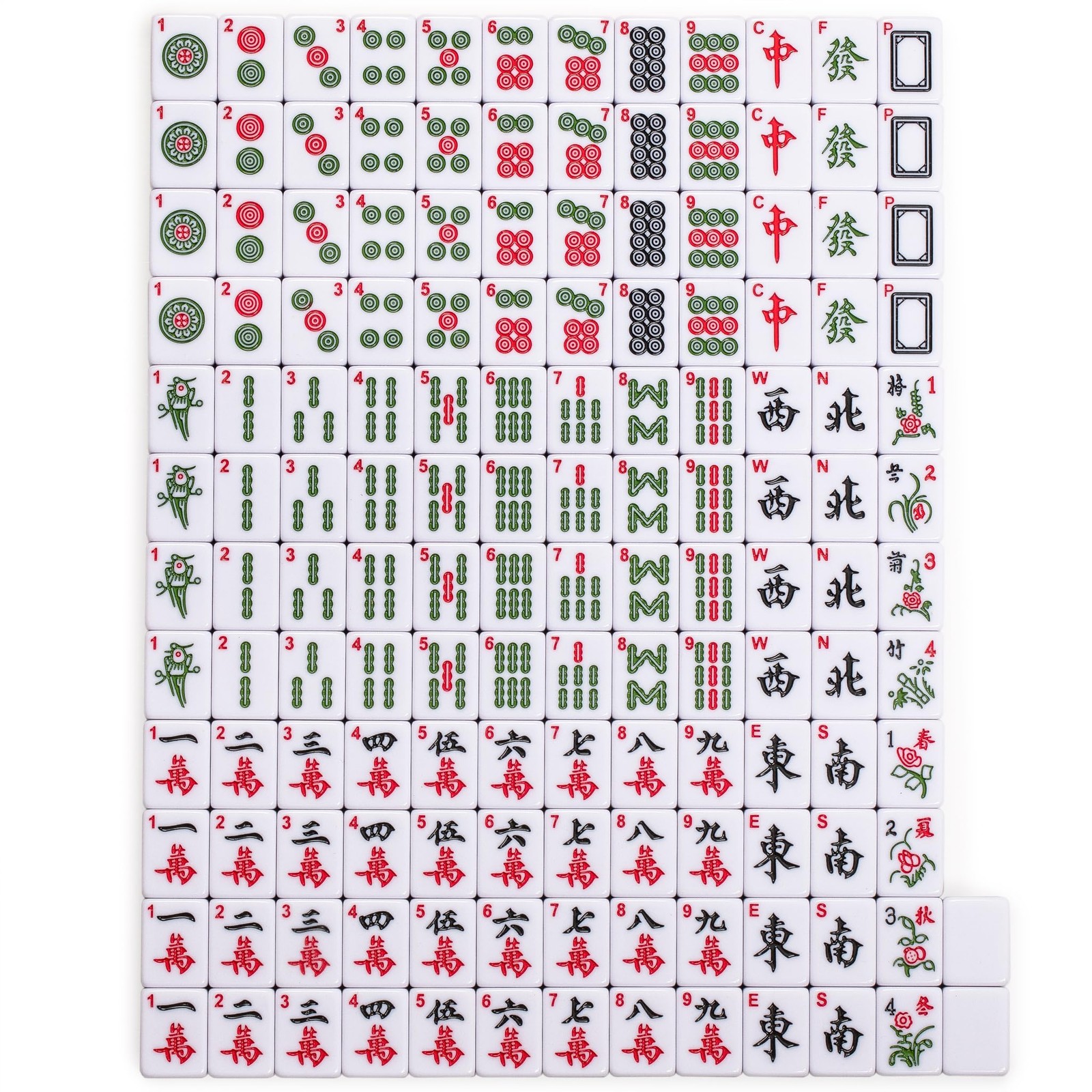 Yellow Mountain Imports Chinese Mahjong Set – 9.5 x 7.7 x 2.2 inches, Green