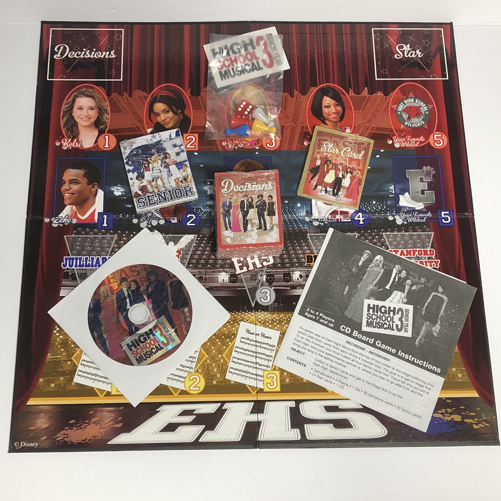Disney High School Musical 3 Senior Year Board Game in Zipper Case w/ CD songs!