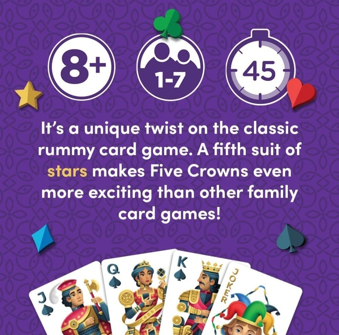 Five Crowns — the Game Isn’T over until the Kings Go Wild! — 5 Suited Rummy-Styl