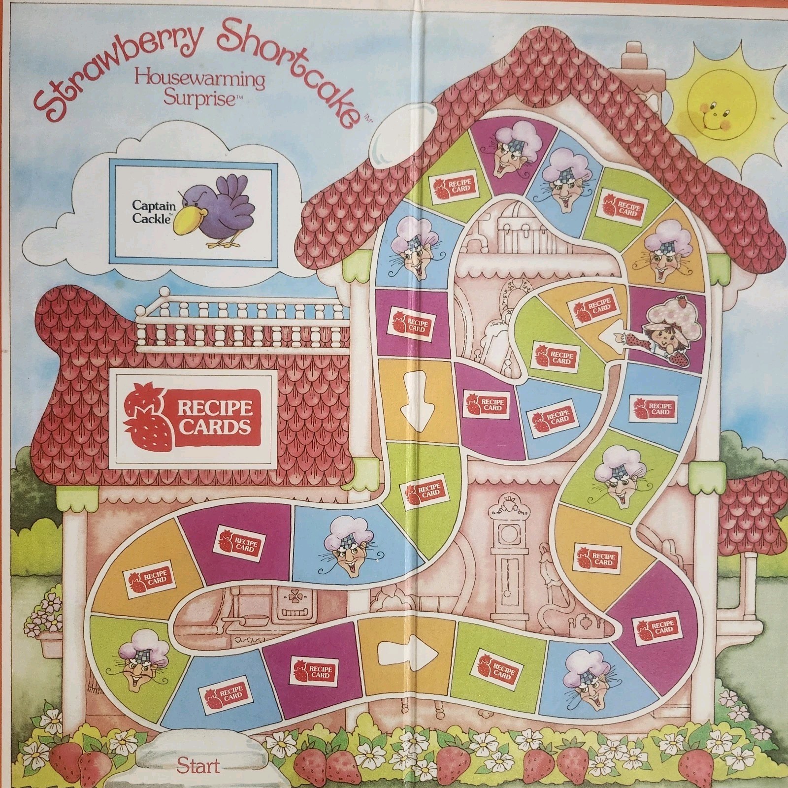 Vintage Strawberry Shortcake Housewarming Surprise Board Game 1983 Complete