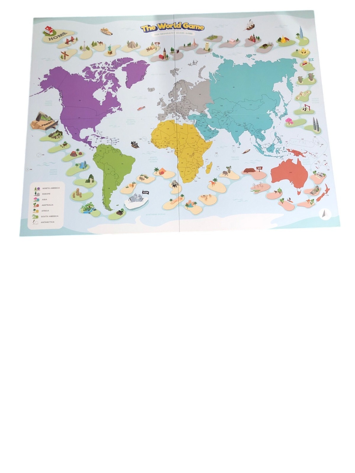 The World Game Fun Geography Board Game For Kids & Adults 7+ Complete Homeschool