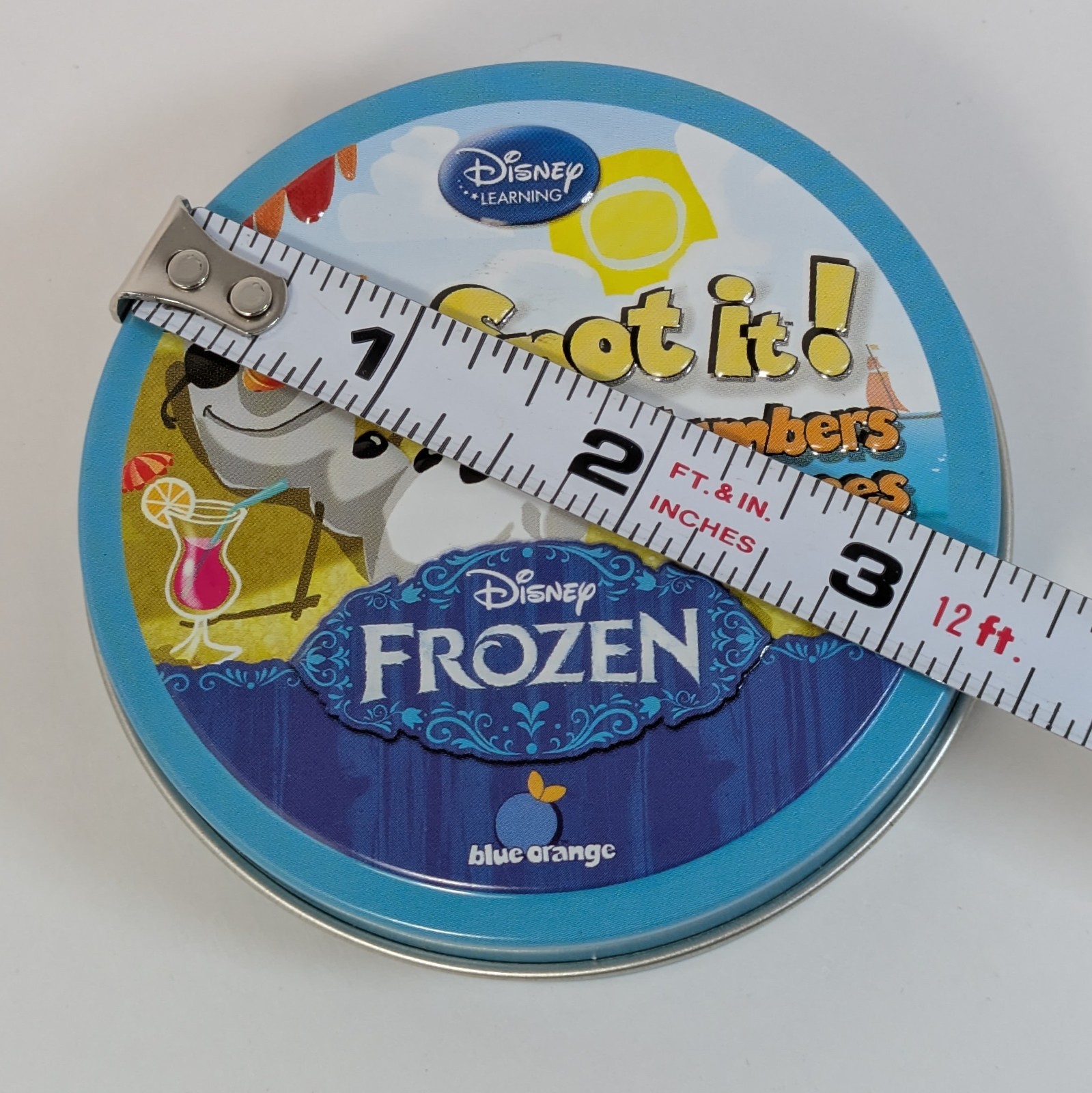 Disney Frozen Spot It Numbers and Shapes Game Tin 2015 Blue Orange Complete