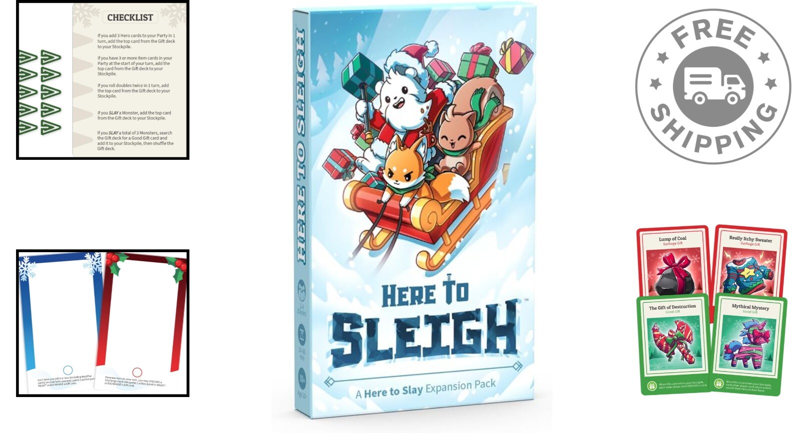 Festive Here to Sleigh Expansion Pack – New Cards & Holiday Artwork Included