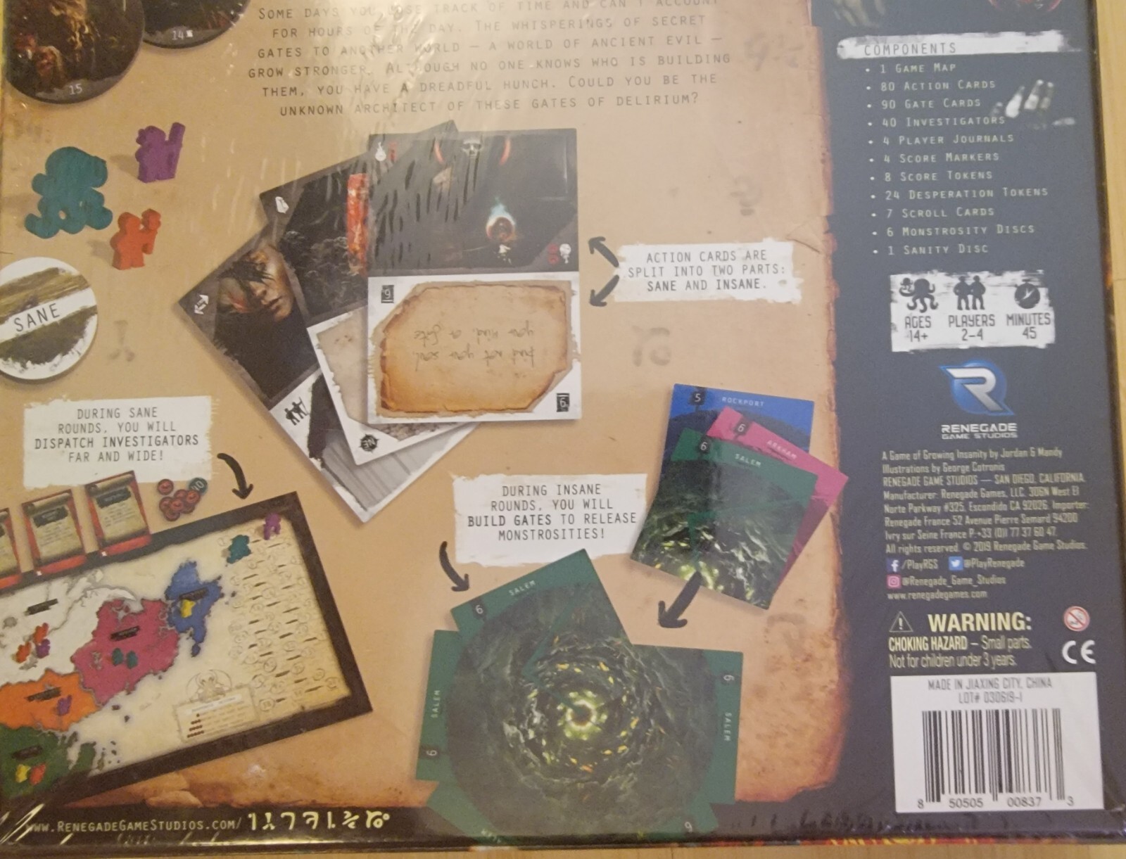 Sealed Gates of Delirium Board Card Game Renegade Game Studios New Horror Vtg B2