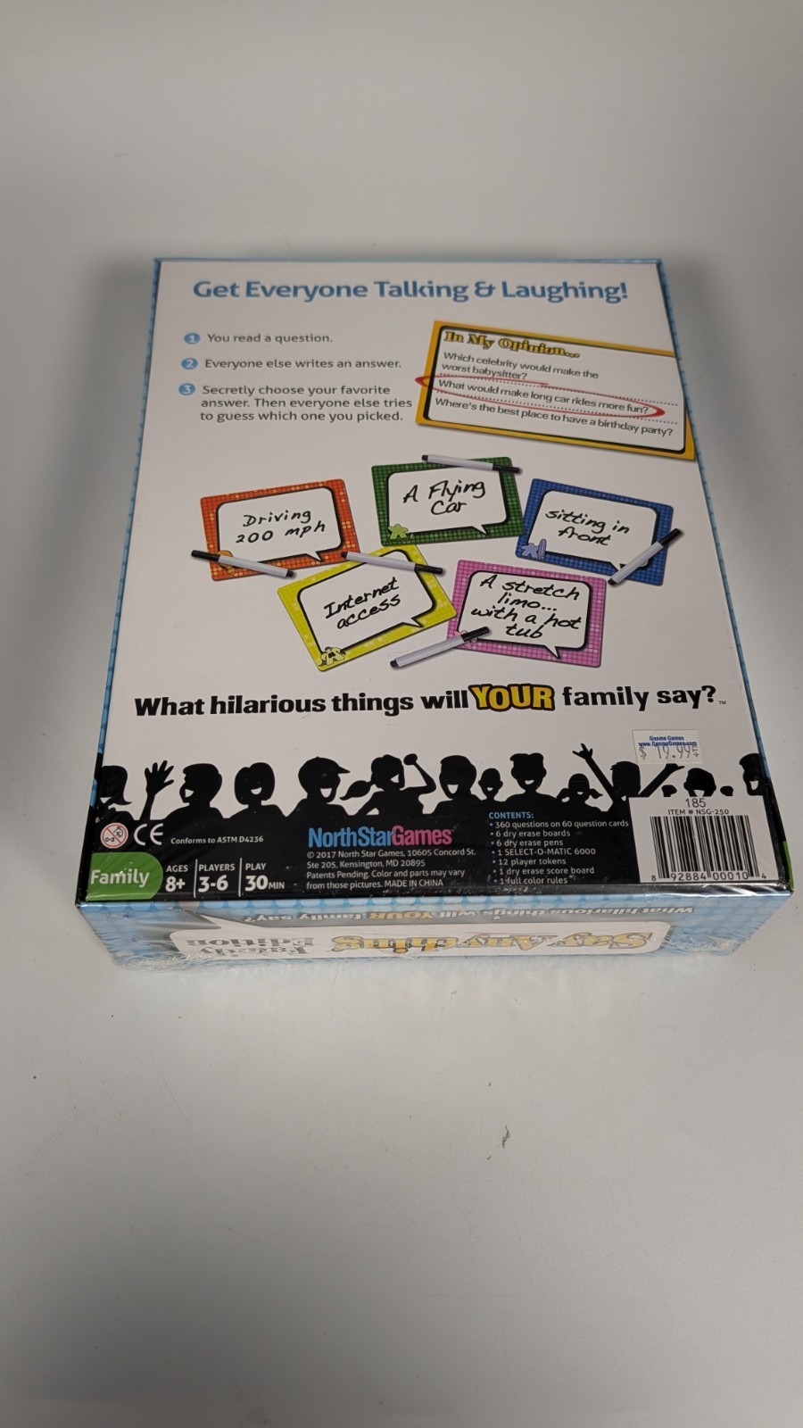 North Star Games Say Anything Family Edition Game Question Answer New Sealed