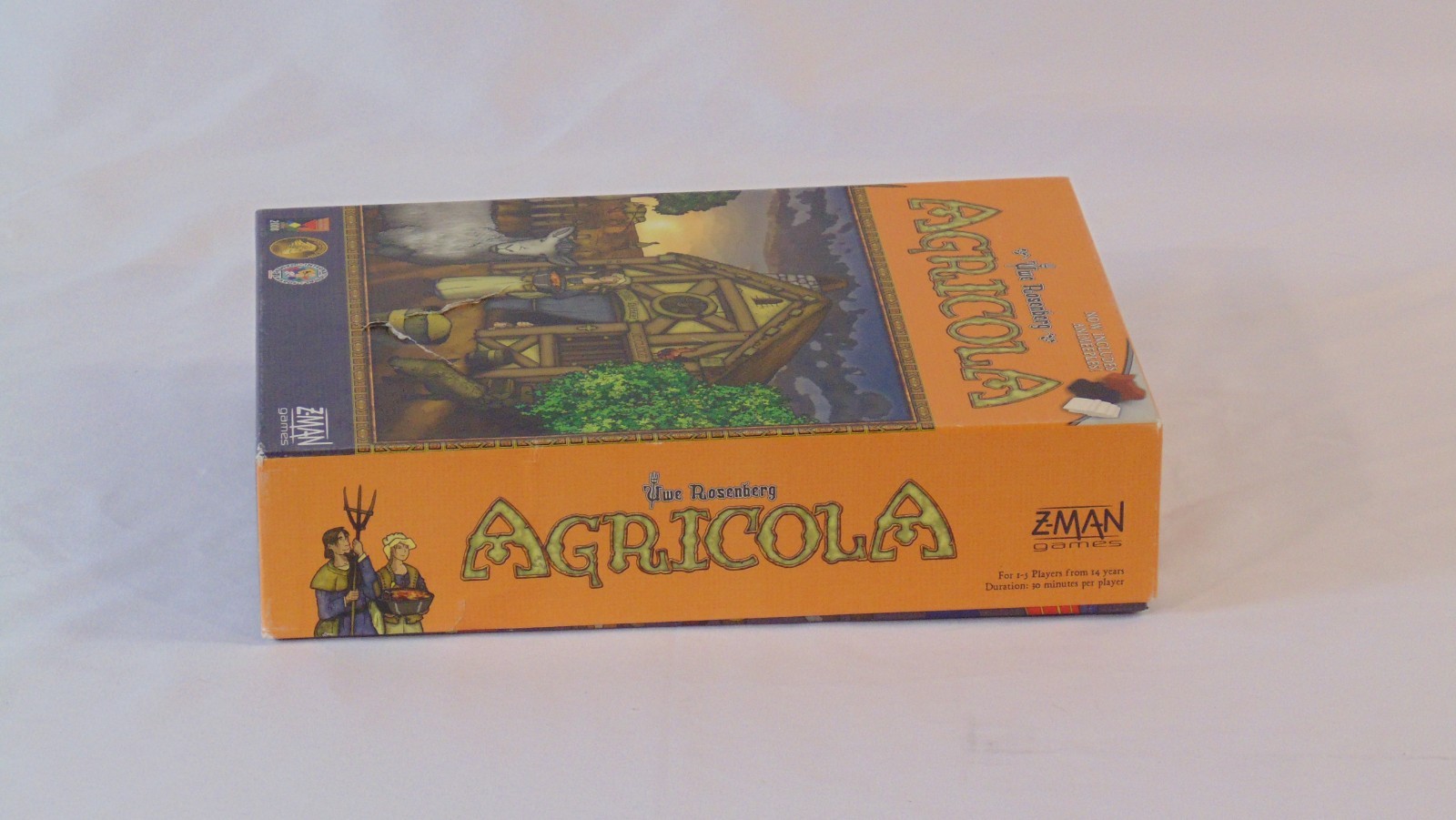 Agricola Z-Man Games Uwe Rosenberg Board Game Complete w/ 3D Insert