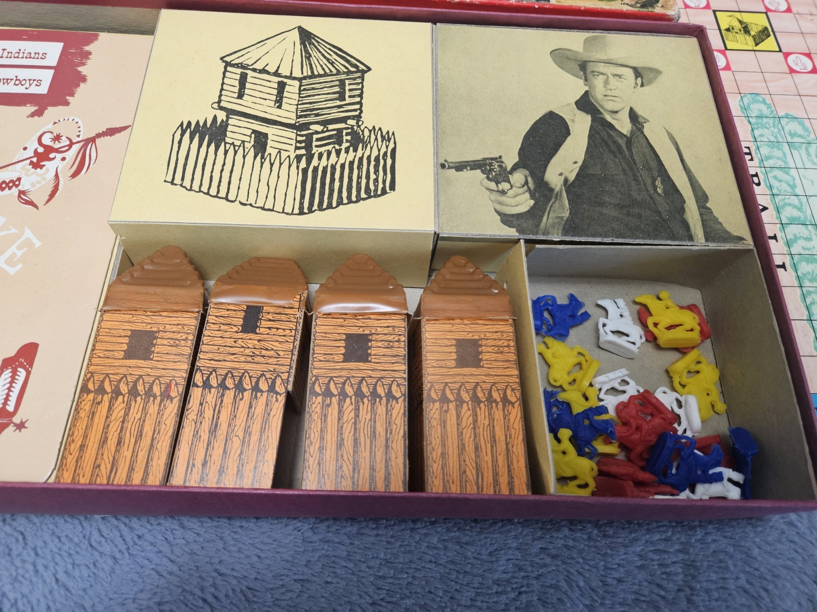 ~ Vintage Rare 1958 Gunsmoke Board Game #822 LOWELL Toy Mfg. Co. Matt Dillon ~