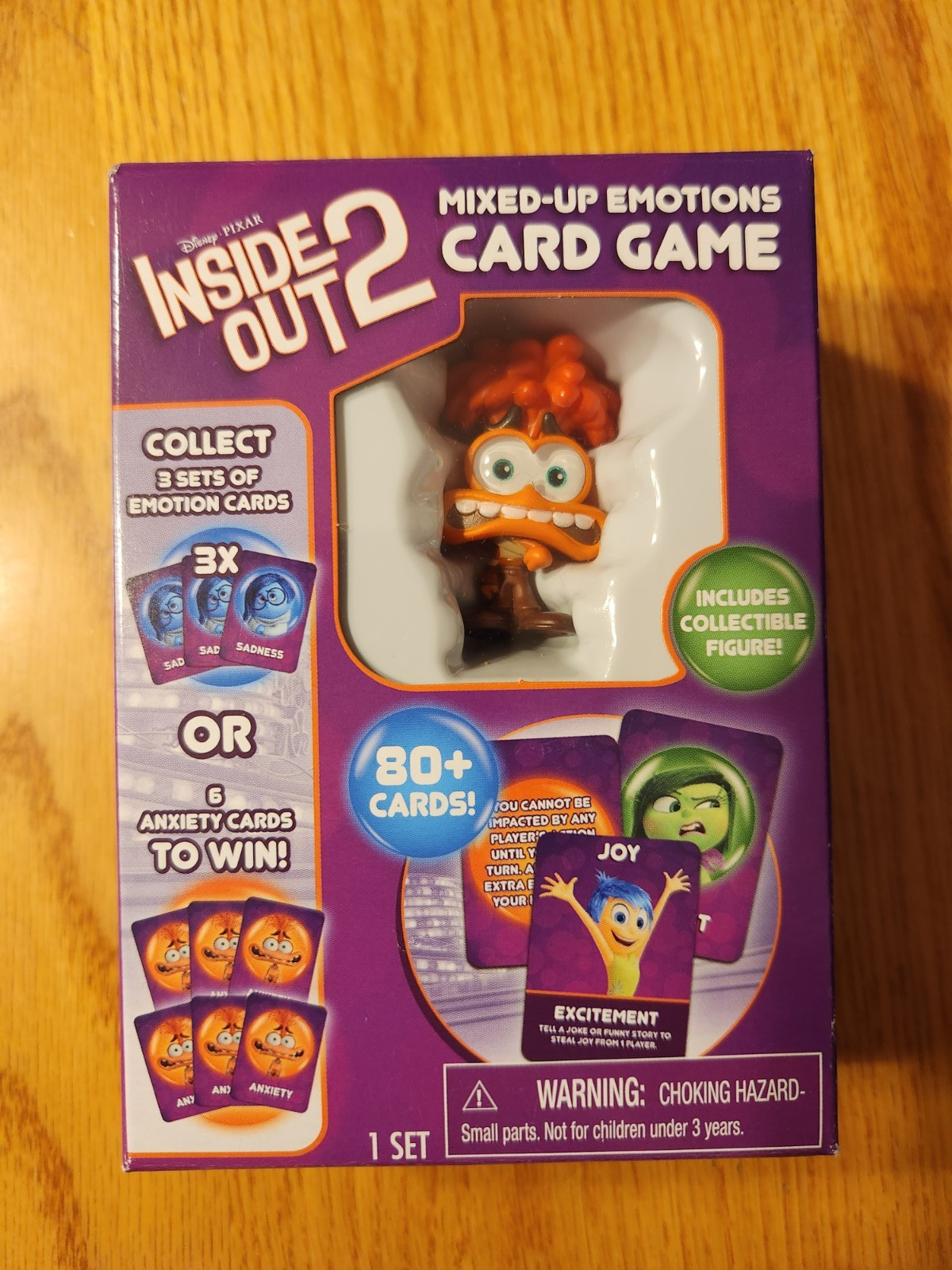 Disney Pixar Inside Out 2 Mixed-Up Emotions Card Game W/ Collectible Figure NEW