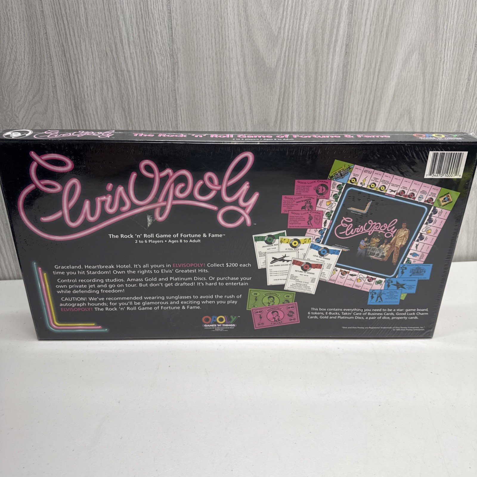 1995 Elvisopoly MONOPOLY Elvis Presley Edition Rock ‘N’ Roll Board Game SEALED