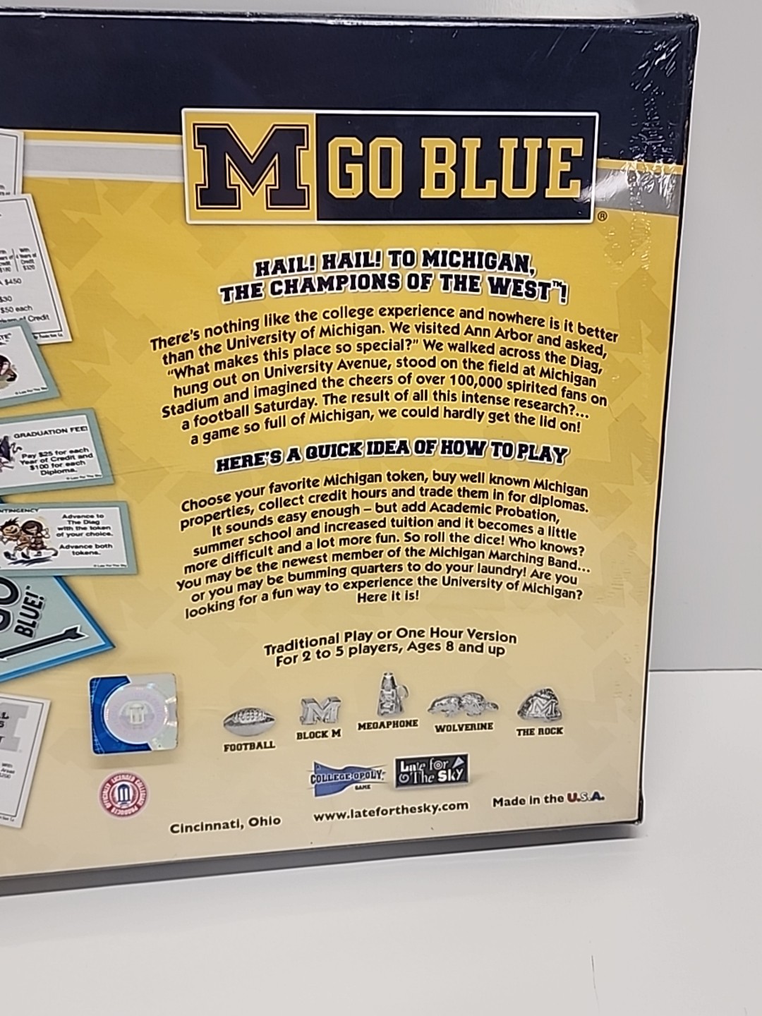 MICHIGANOPOLY University of Michigan MONOPOLY Game NEW SEALED! Wolverines!