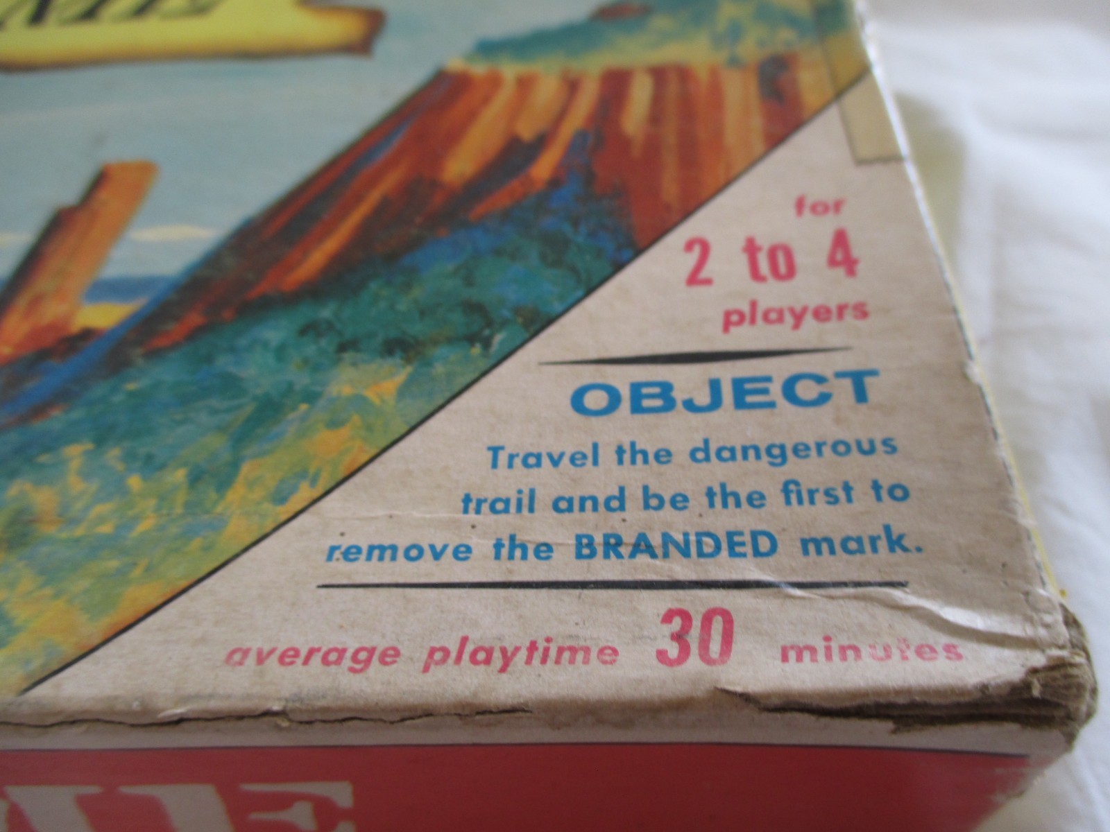 Vtg. BRANDED Milton Bradley Board Game Vintage Western 1966 May be Incomplete.