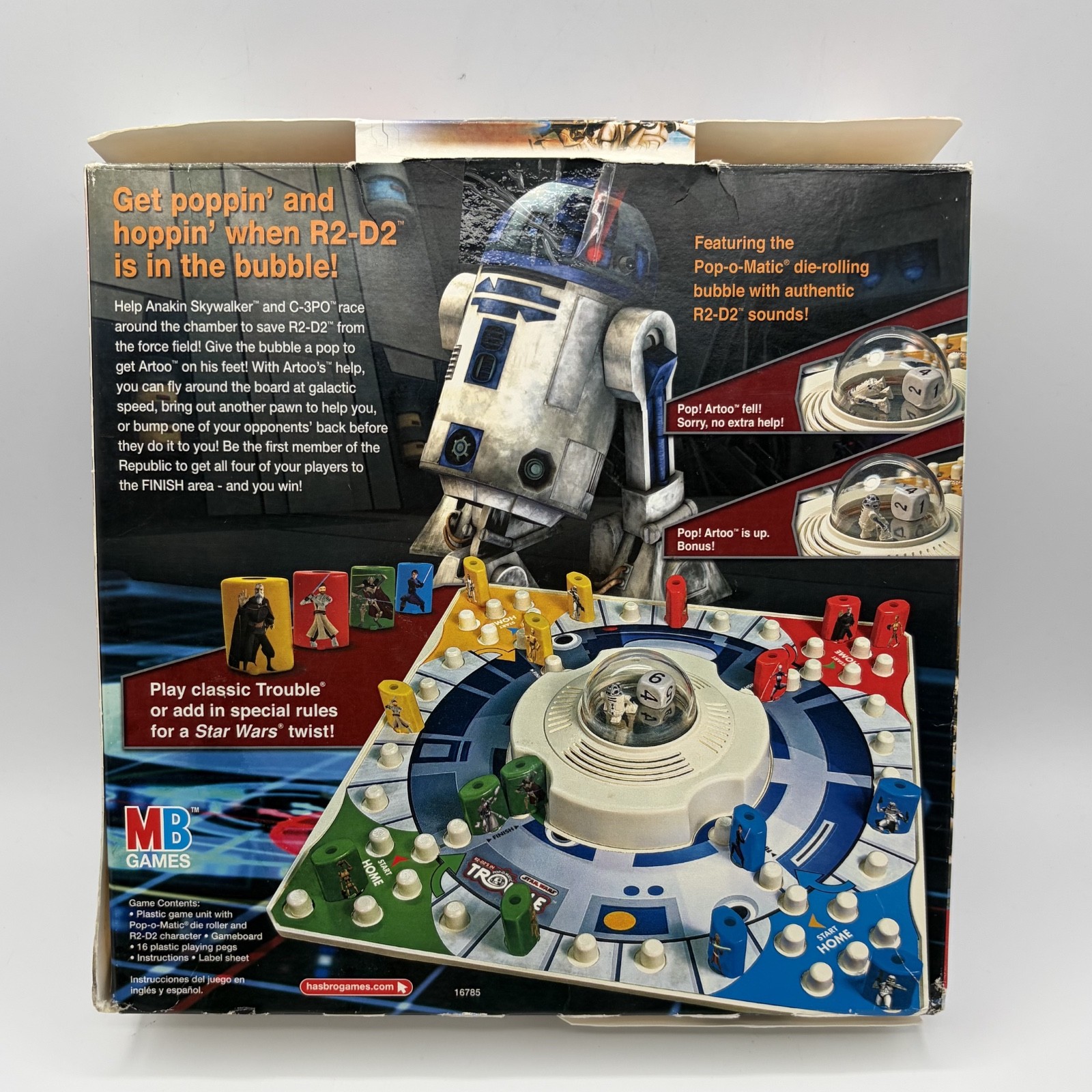 Hasbro Star Wars Trouble Board Game Multicolor R2-D2 is in Trouble COMPLETE