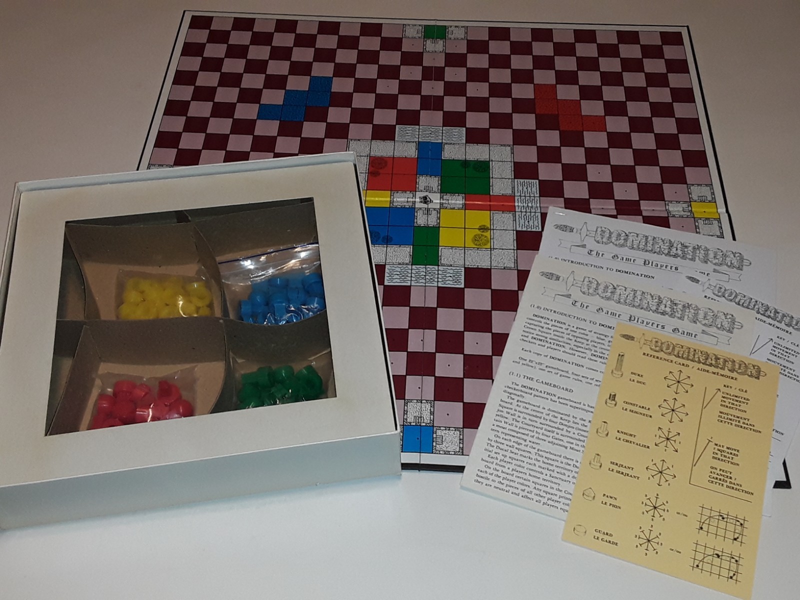 Domination-Game Players board game COMPLETE abstract strategy Gander Games 1986