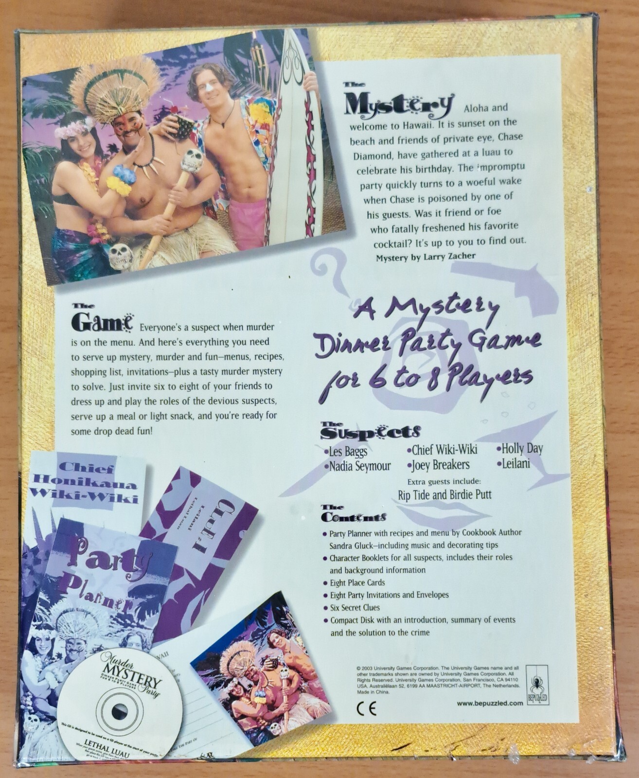 Murder Mystery Party Lethal Luau Dinner Party Game 6-8 Players Sealed – 2003