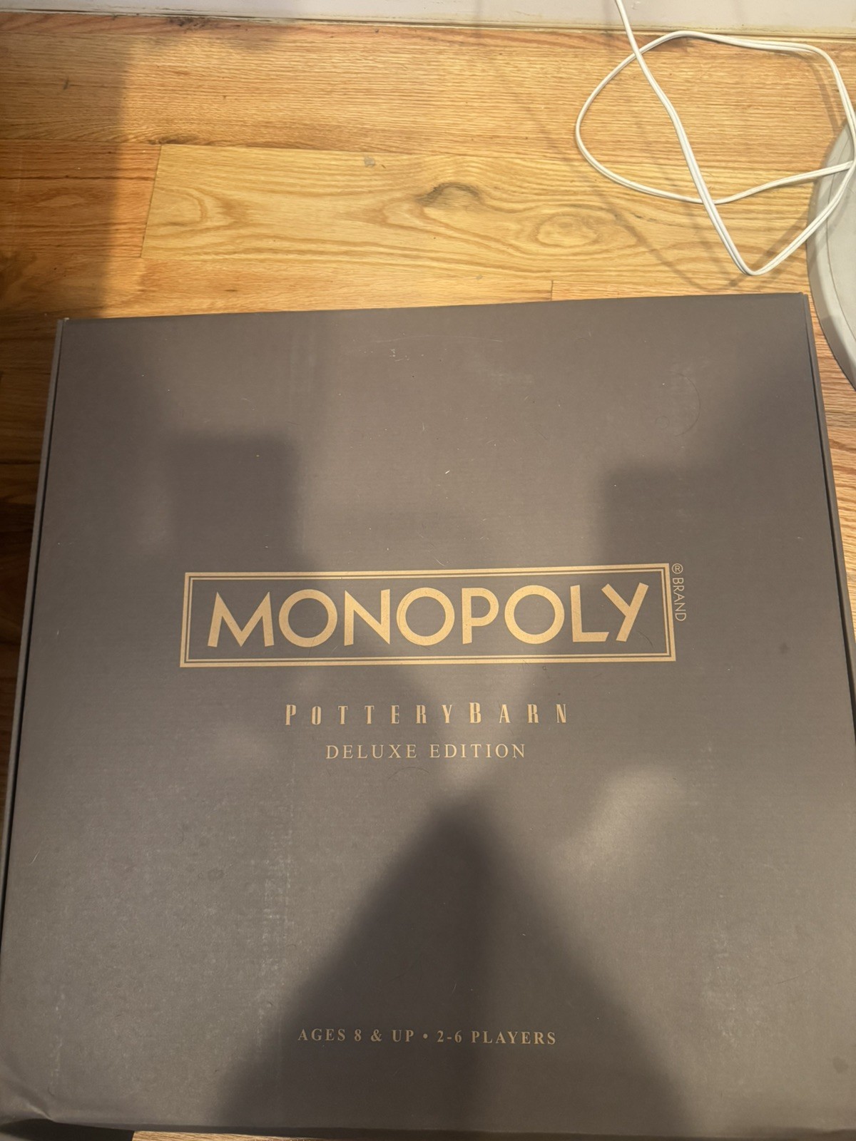 New in box Monopoly Pottery Barn Deluxe Edition Wooden Luxury Board