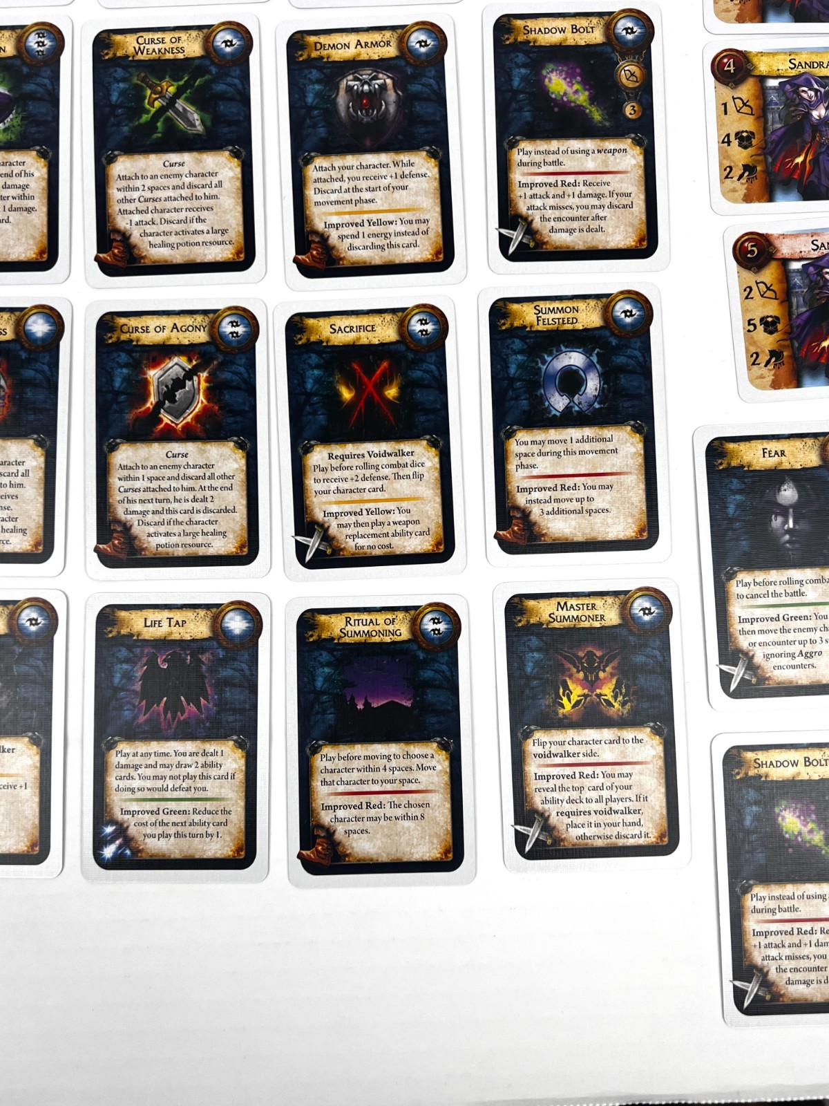2008 World of Warcraft The Adventure Board Game Character Card Lot of 27
