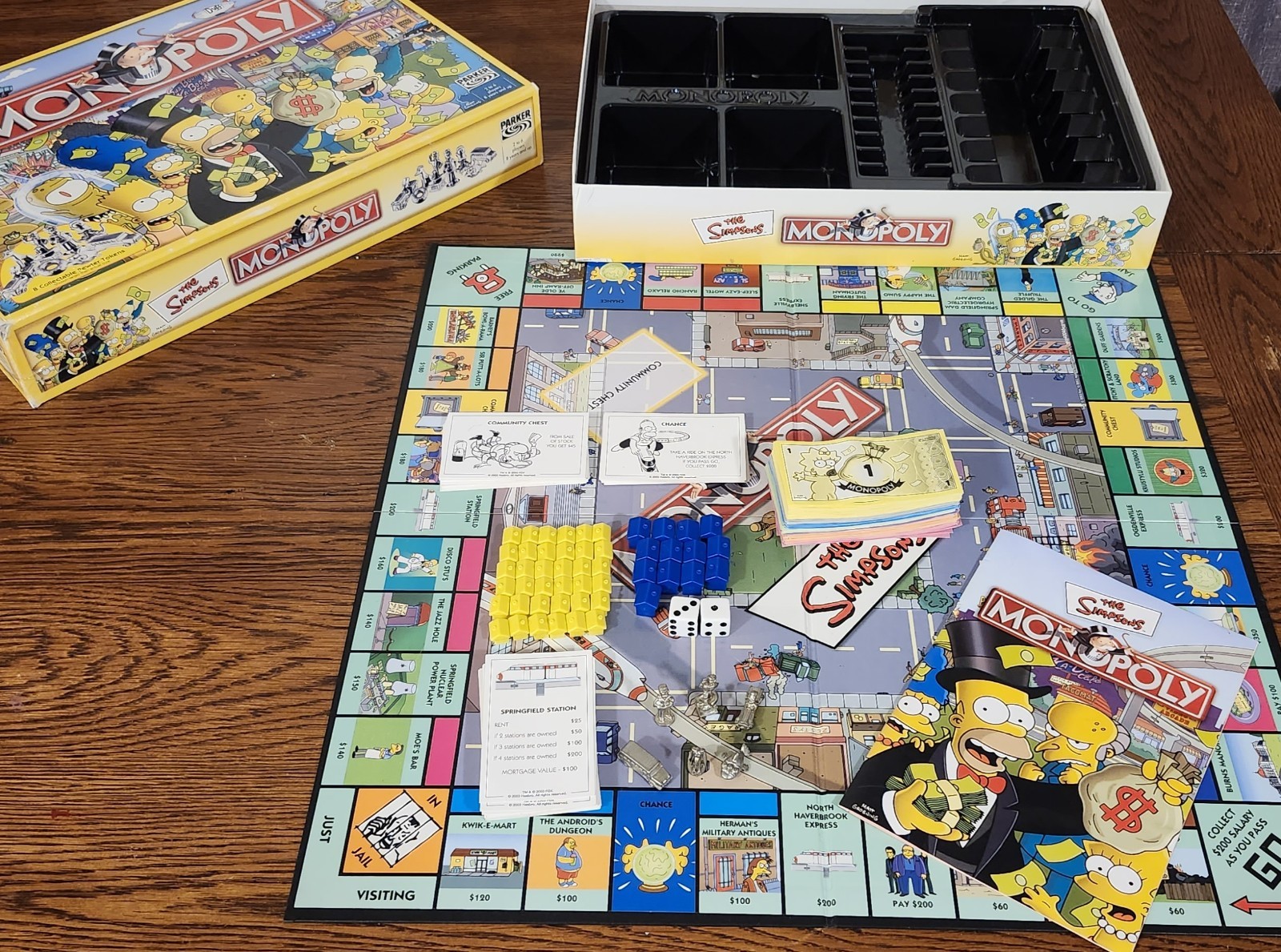 Rare UK Version The Simpsons Monopoly 2003 Boardgame 99% Complete USA SHIPPER