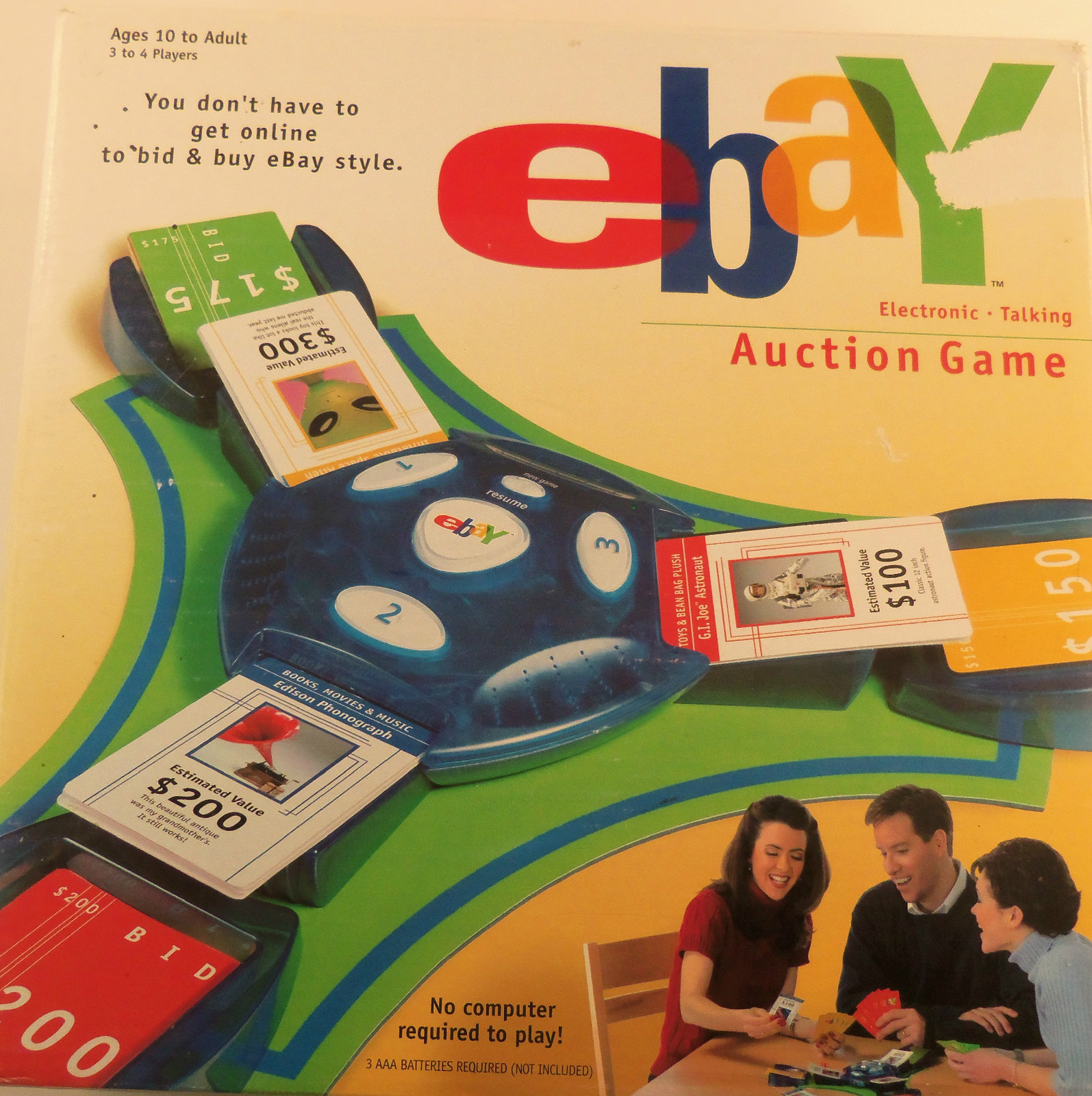 Ebay Electronic Talking Auction Game by Board Games Hasbro