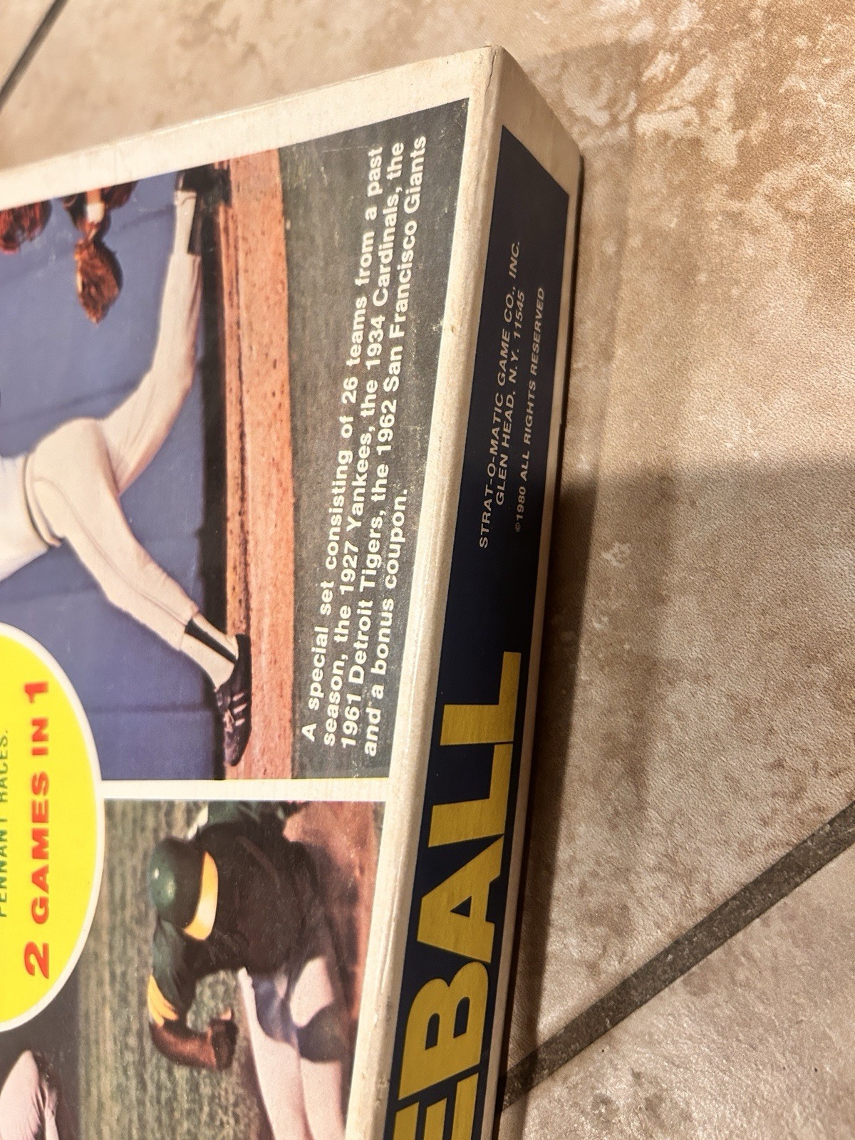 Vintage 1 Strat-O-Matic Baseball Board Game – 980 Season Stats Incomplete