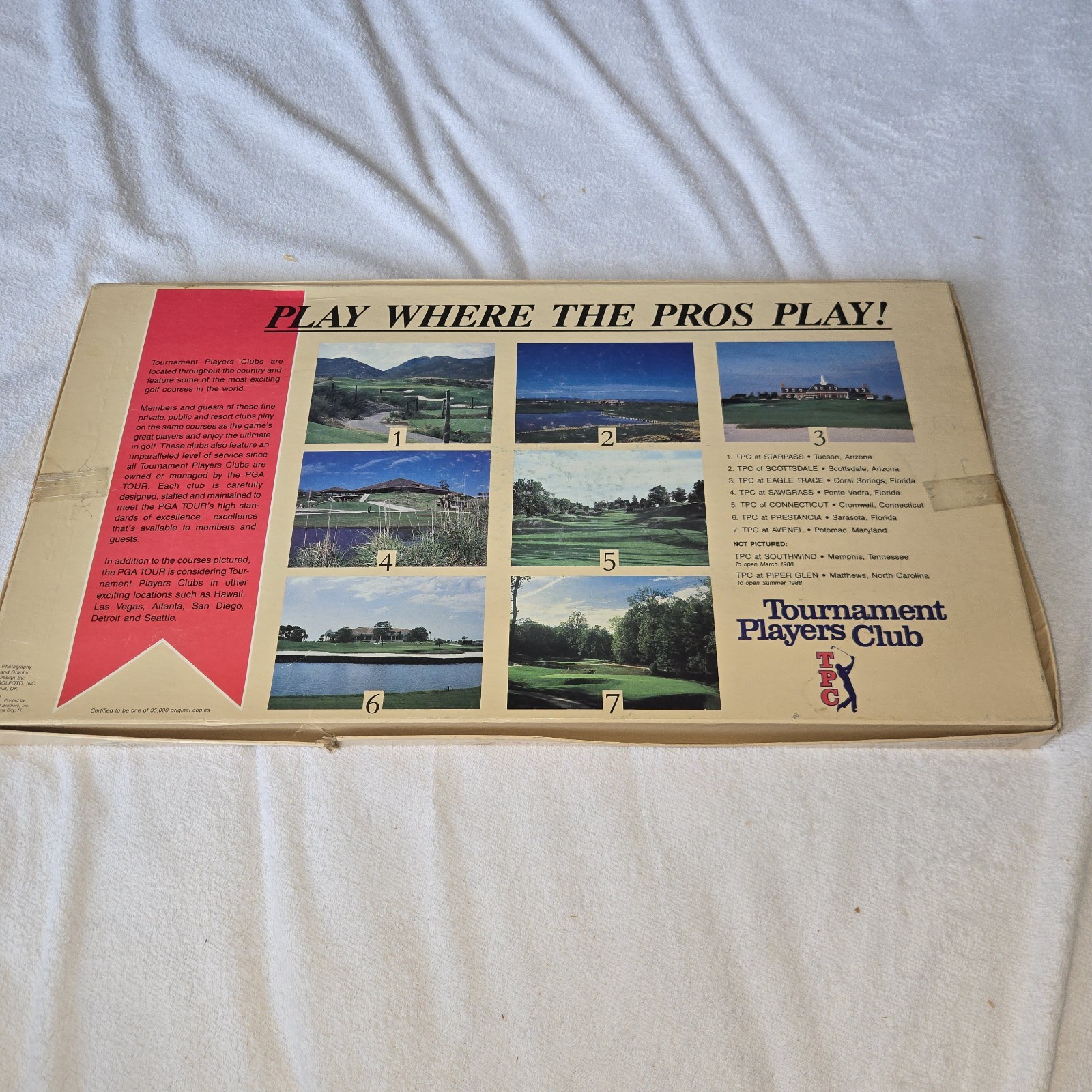 COMPLETE IN PURSUIT OF PAR TPC Tournament Players Club Sawgrass 1988 GOLF Game