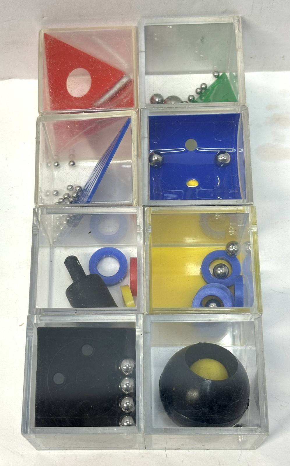 Vintage Reiss Games & Cube Puzzles Steel Marble Games Lot of 9