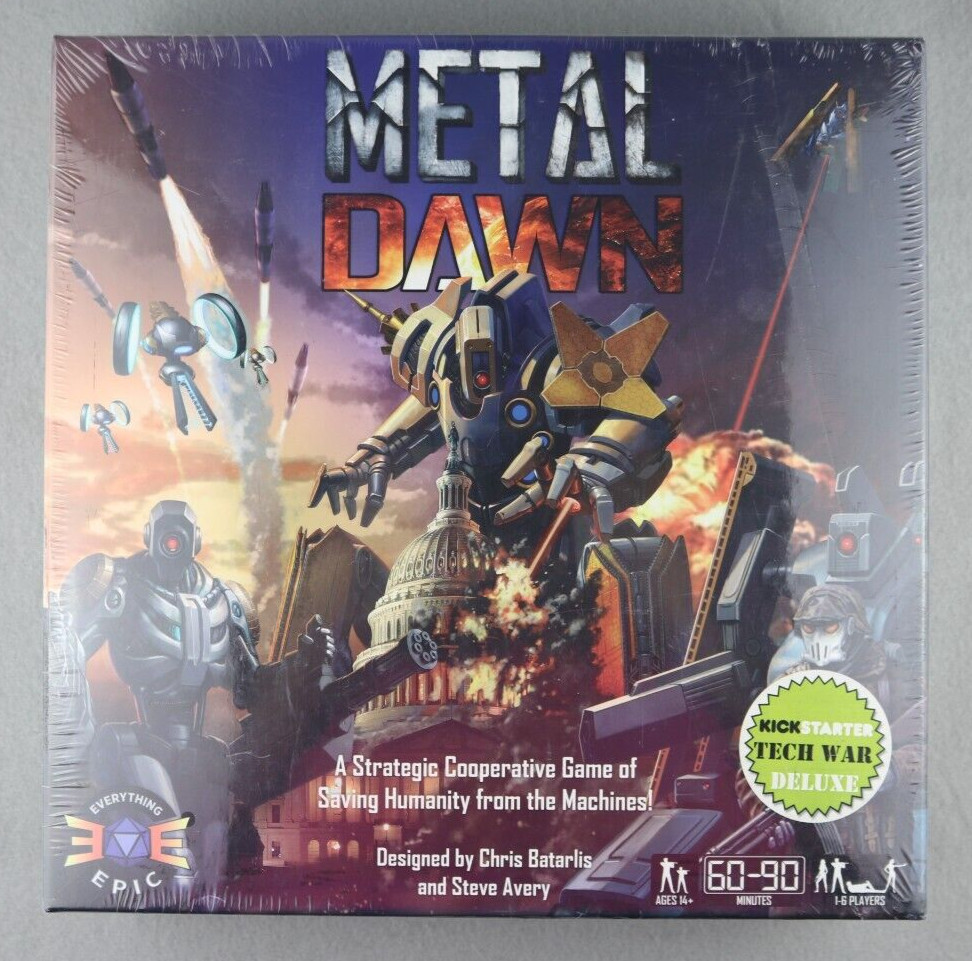 METAL DAWN KICKSTARTER TECH WAR DELUXE BOARD GAME NEW SEALED EVERYTHING EPIC OOP