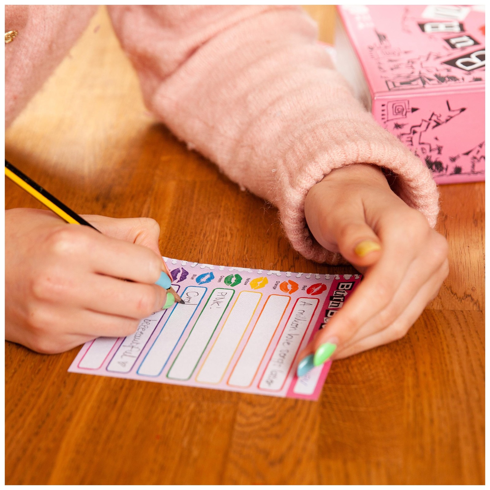 Mean Girls Burn Book Party Card Game Family Board One Size, Multicolor