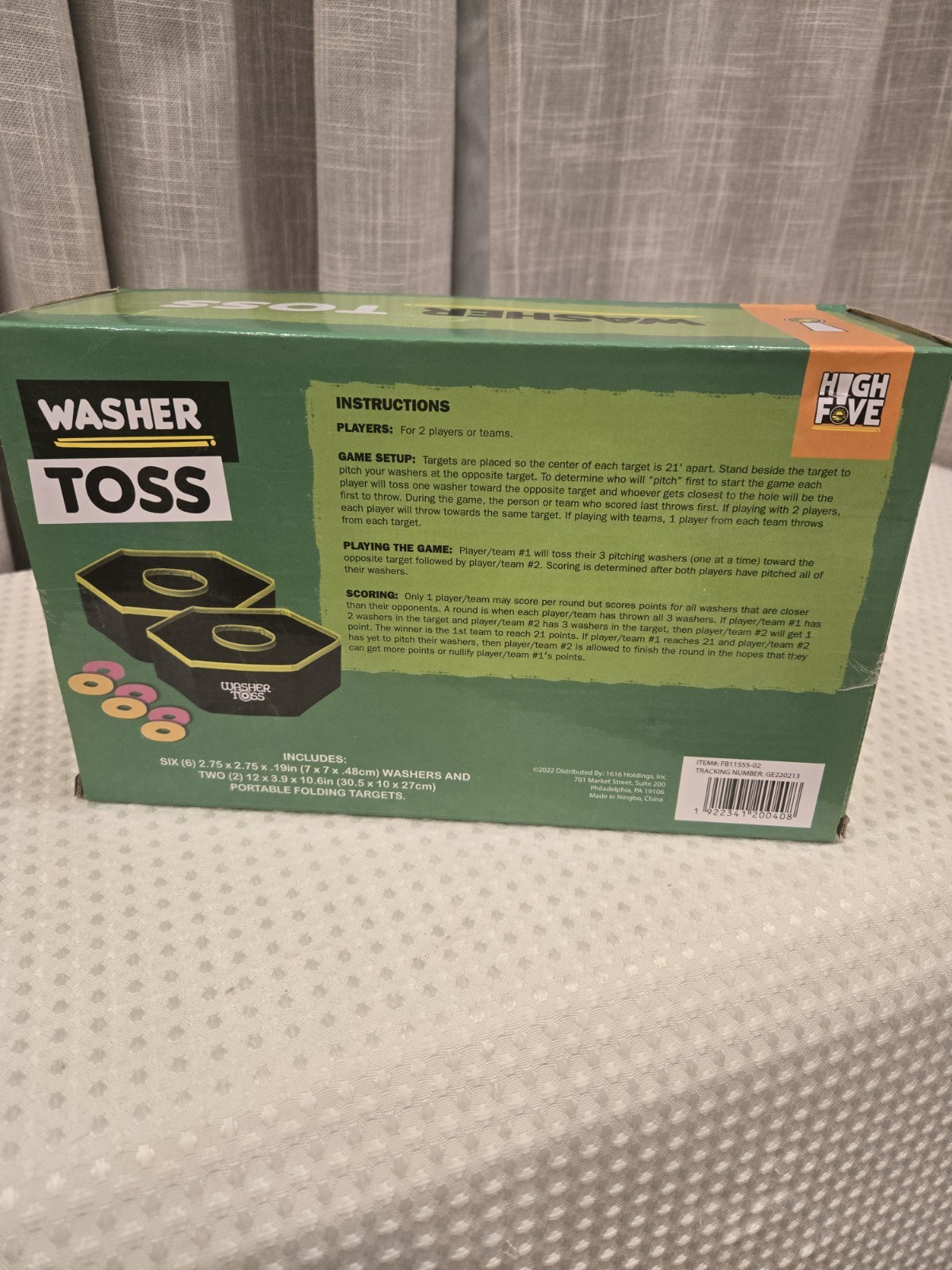 Washer Toss Game for Home or Tailgating 2022 New in Box Age 6+ High Five