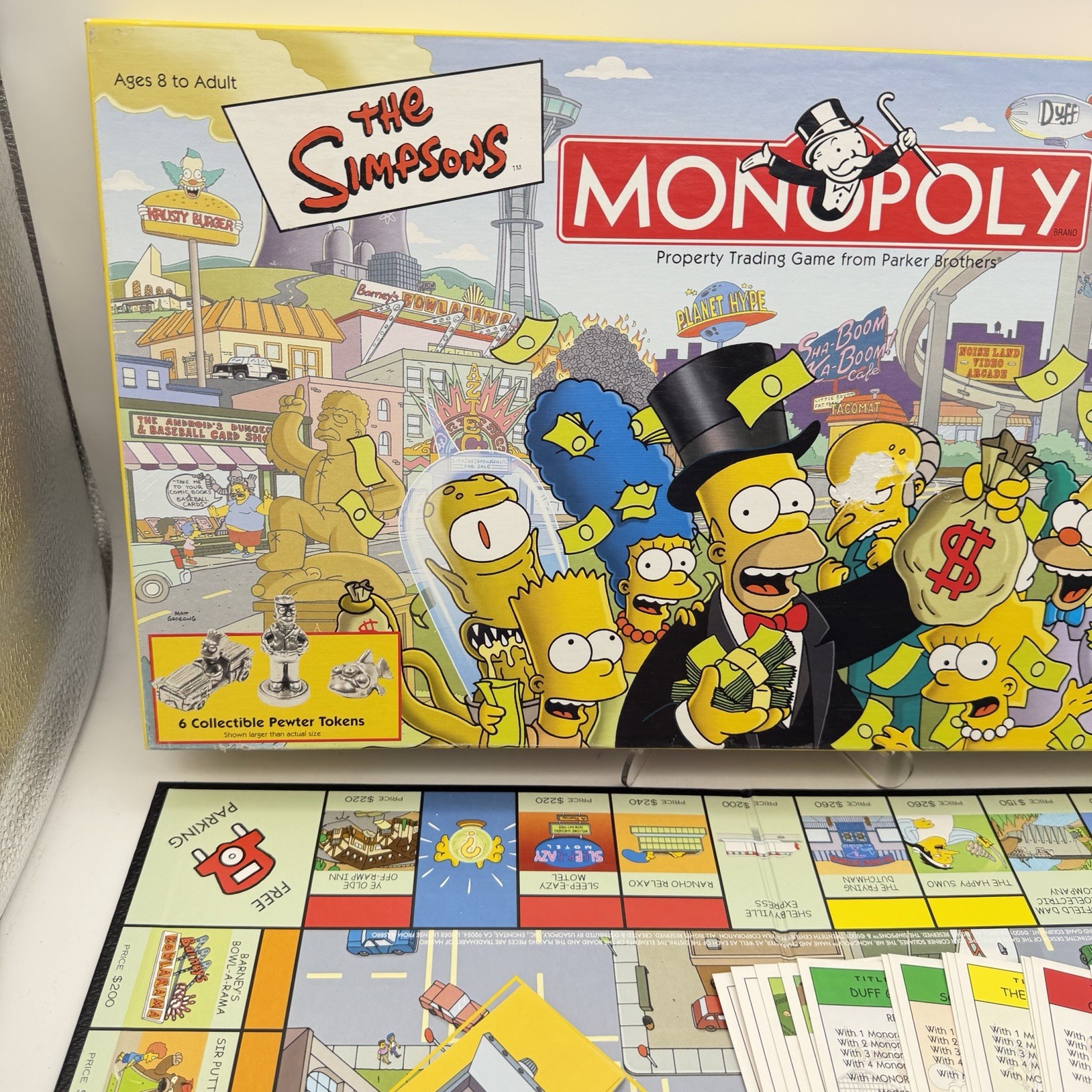 The Simpsons Monopoly Board Game Welcome to Springfield Parker Brothers COMPLETE