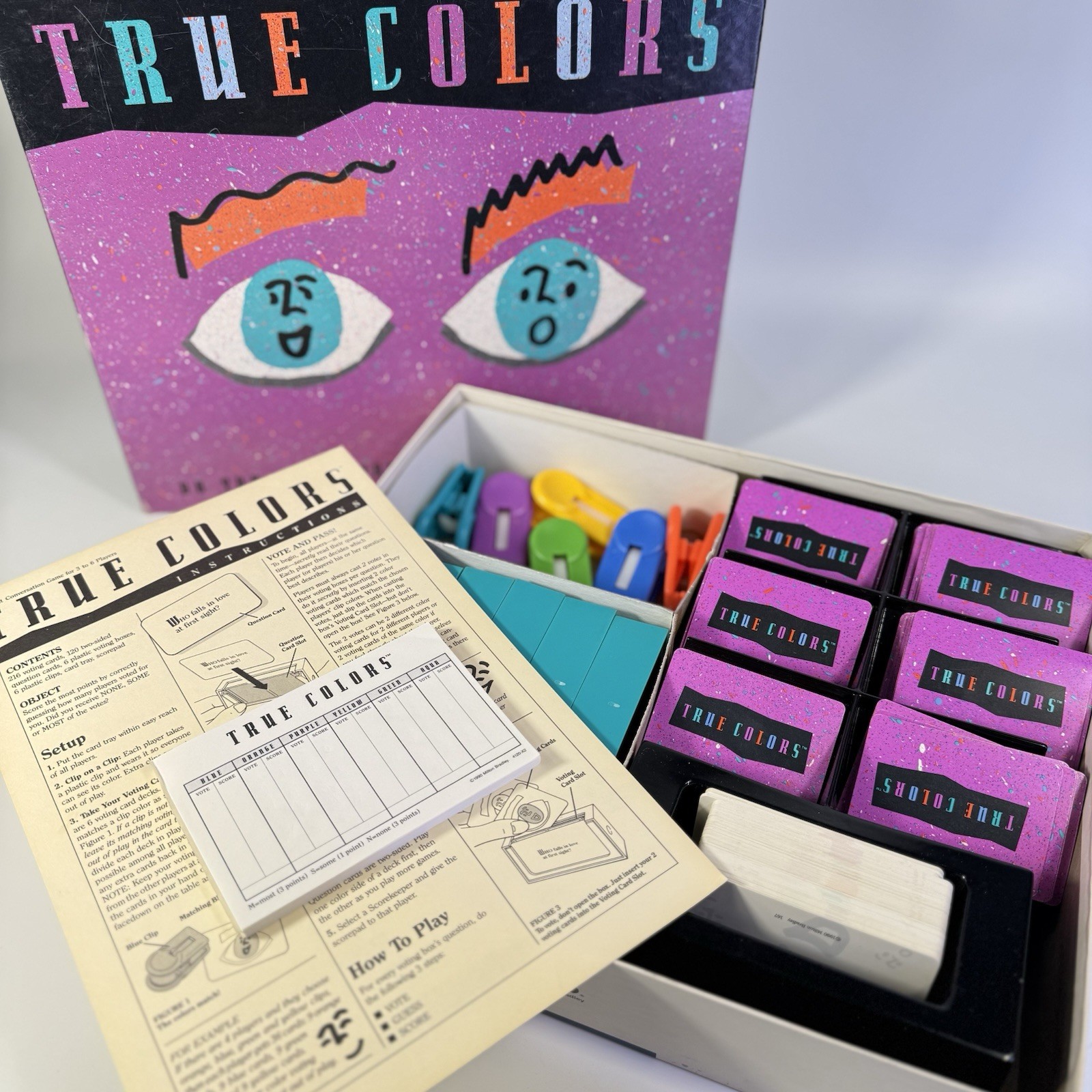 The Game of True Colors Vintage 1990 Milton Bradley