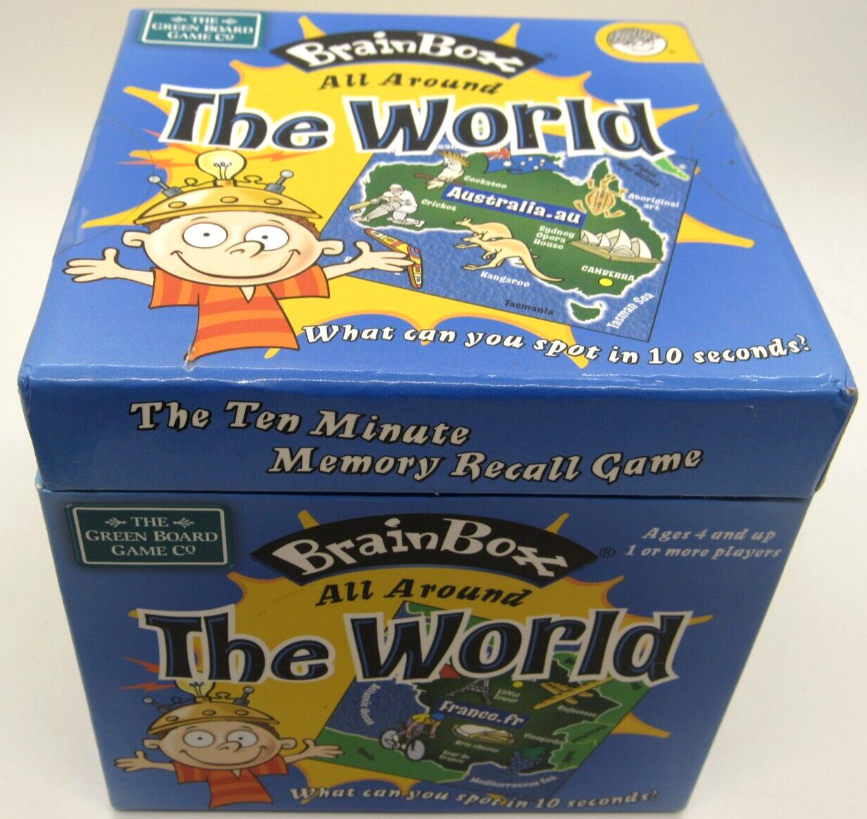 Brain Box ALL AROUND THE WORLD 10 Min Memory Recall Game NEW! MindWare Geography