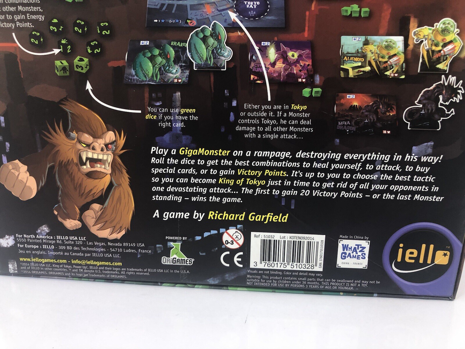 King of Tokyo Board Game + Halloween Pack LOT OF 2! IELLO Richard Garfield