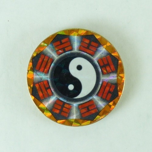 1/4″ Thick 2.5oz Heavy Brass Double Sided Pogs Slammer Poison Skull Yin Yang