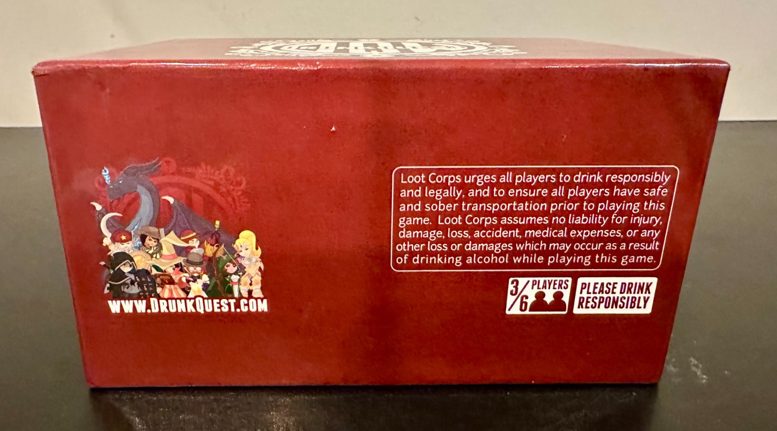 Drunk Quest Loot Corps Board Card Party RPG Game Box Complete Rare 3/6 Players