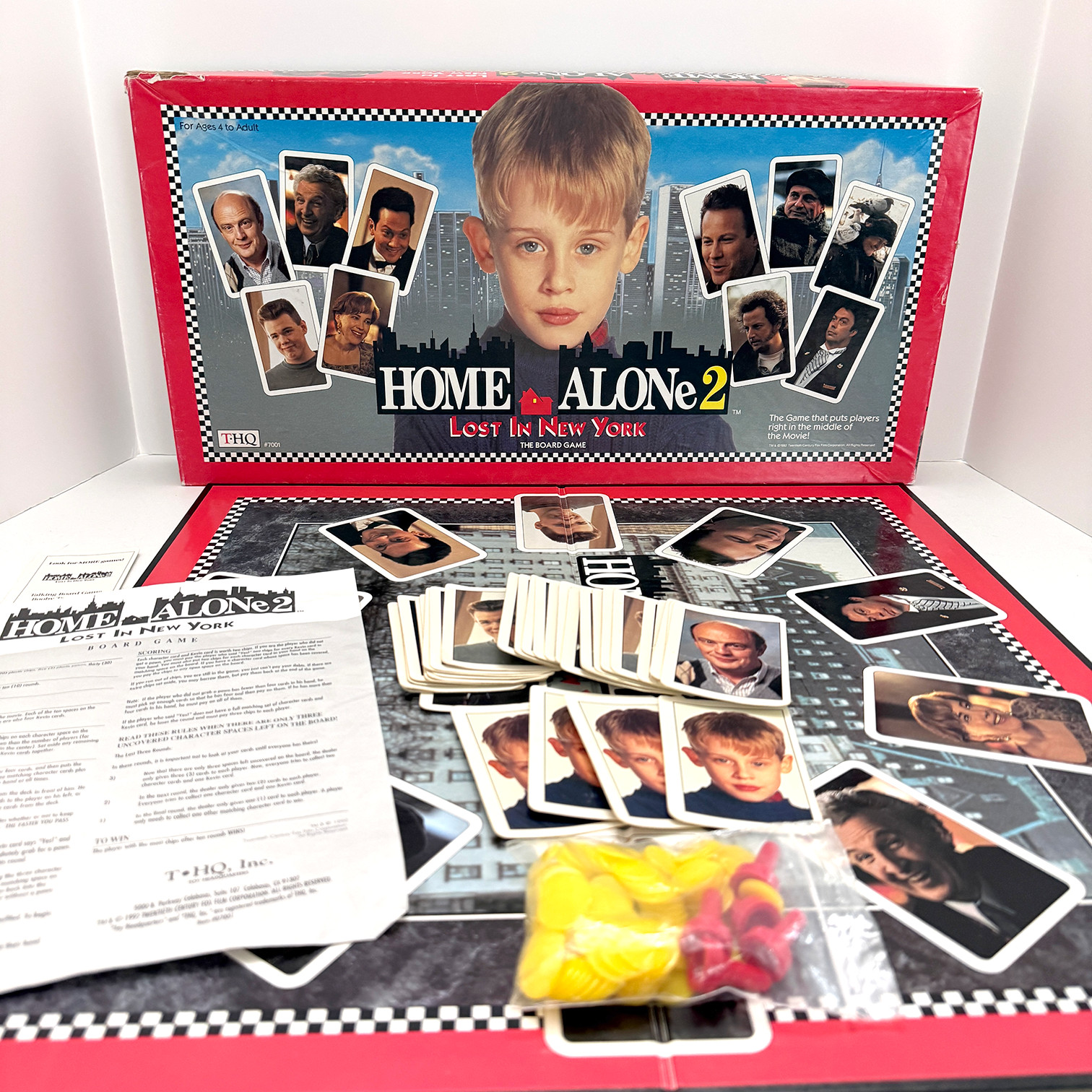 Vintage 1992 Home Alone 2 Lost in New York Board Game – T•HQ Inc – Complete Set
