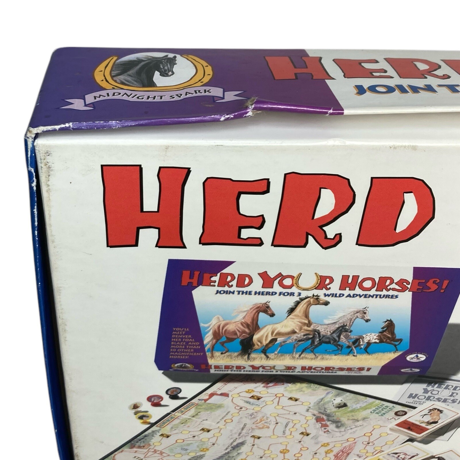 Herd Your Horses Board Game 3 Wild Adventures Aristoplay 100% Complete 2009