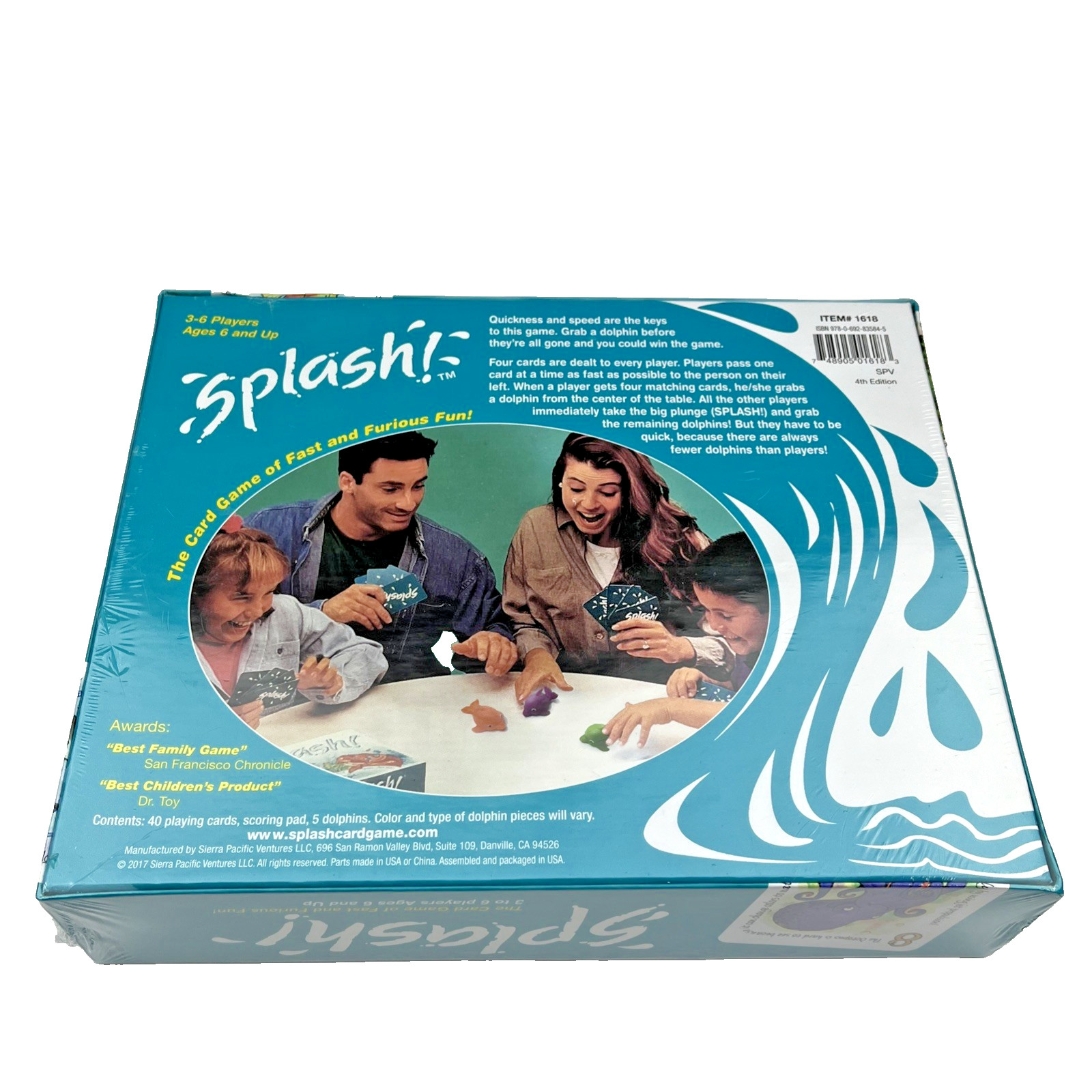2017 SPLASH! Dolphins Children’s Family Card Game Ages 6+ NEW SEALED Damaged