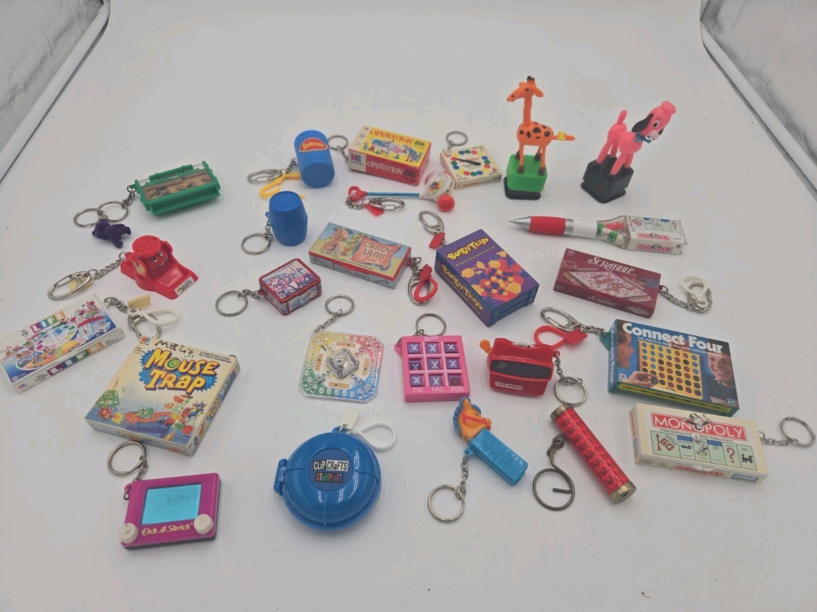 Vintage Y2K Mini Board Game Keychain Toy Lot Of 25 Toys Hasbro 90’s