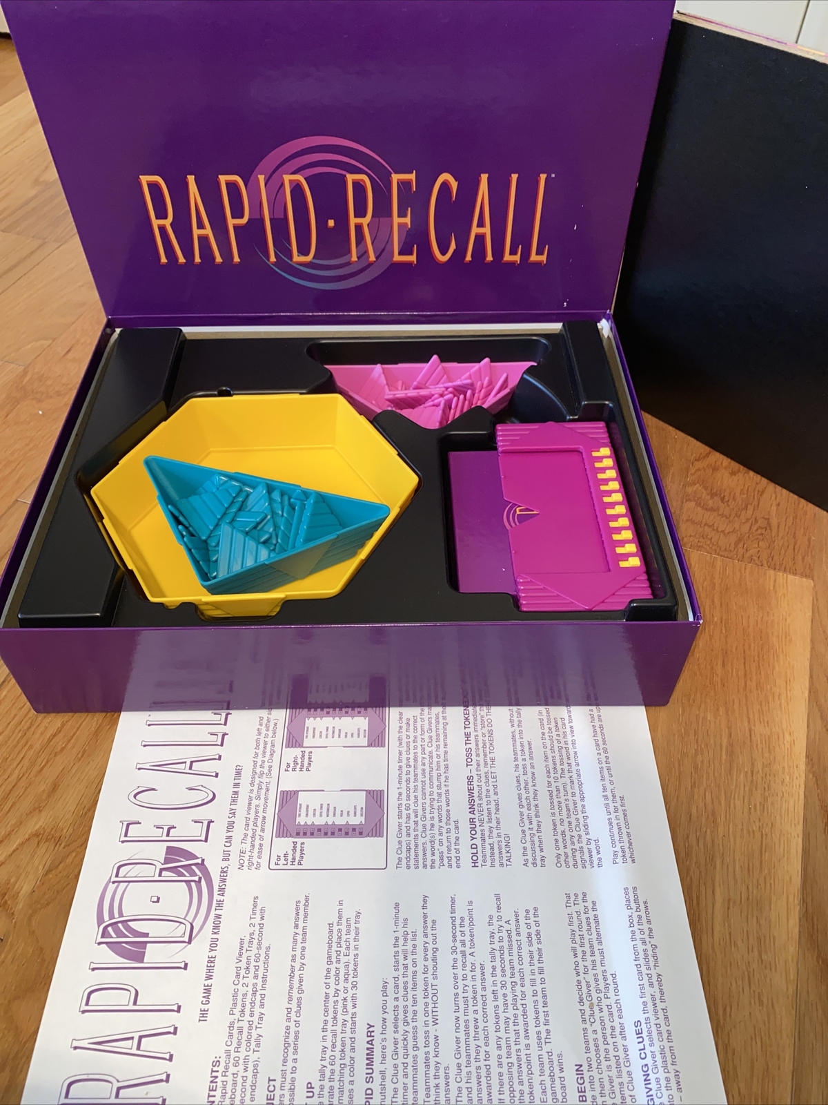 Rapid Recall Party Game by Western Publishing 1993 Vintage Game Night ~ Complete