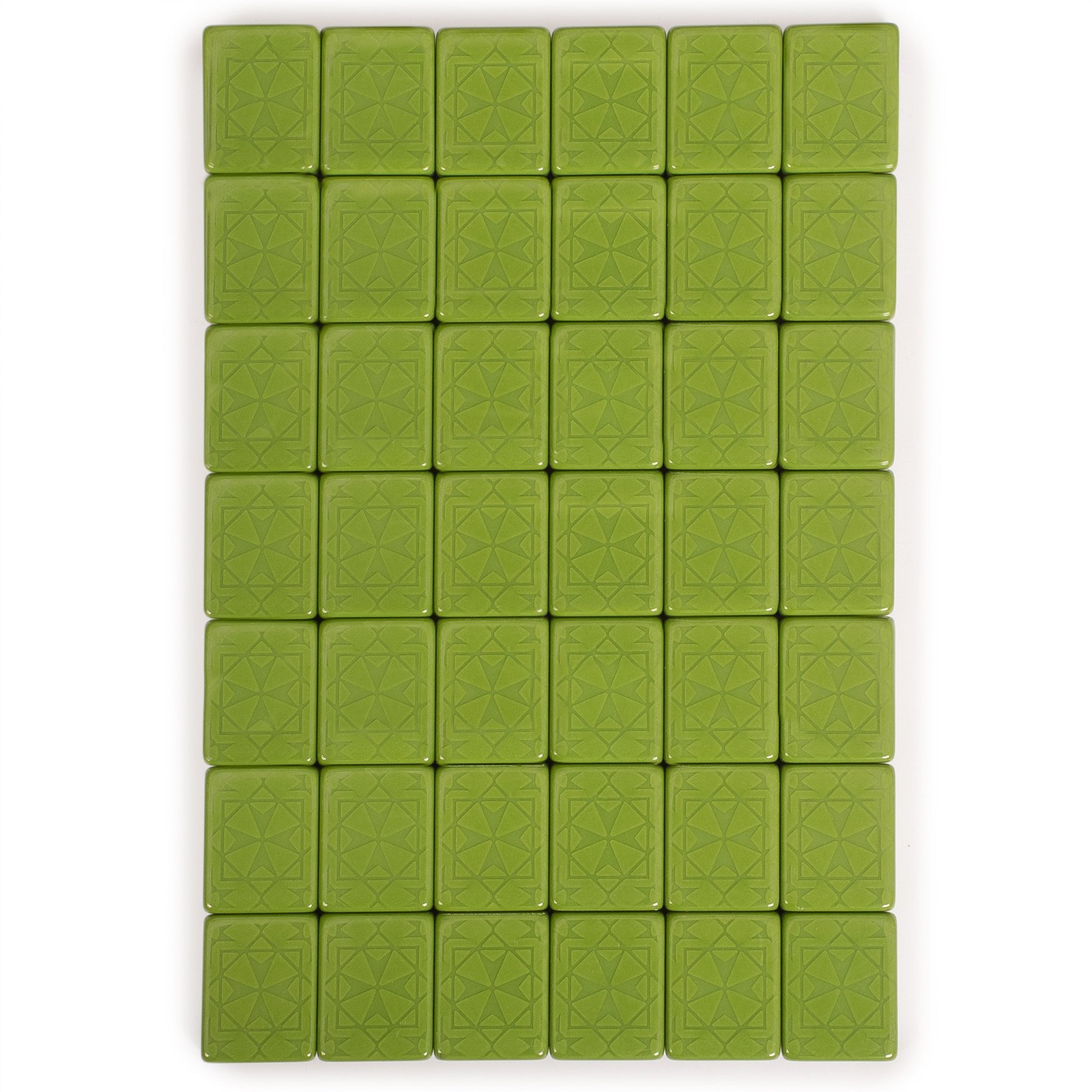 American Mahjong Set, “Verdant Santorini� – 166 Tiles with Green Soft Case