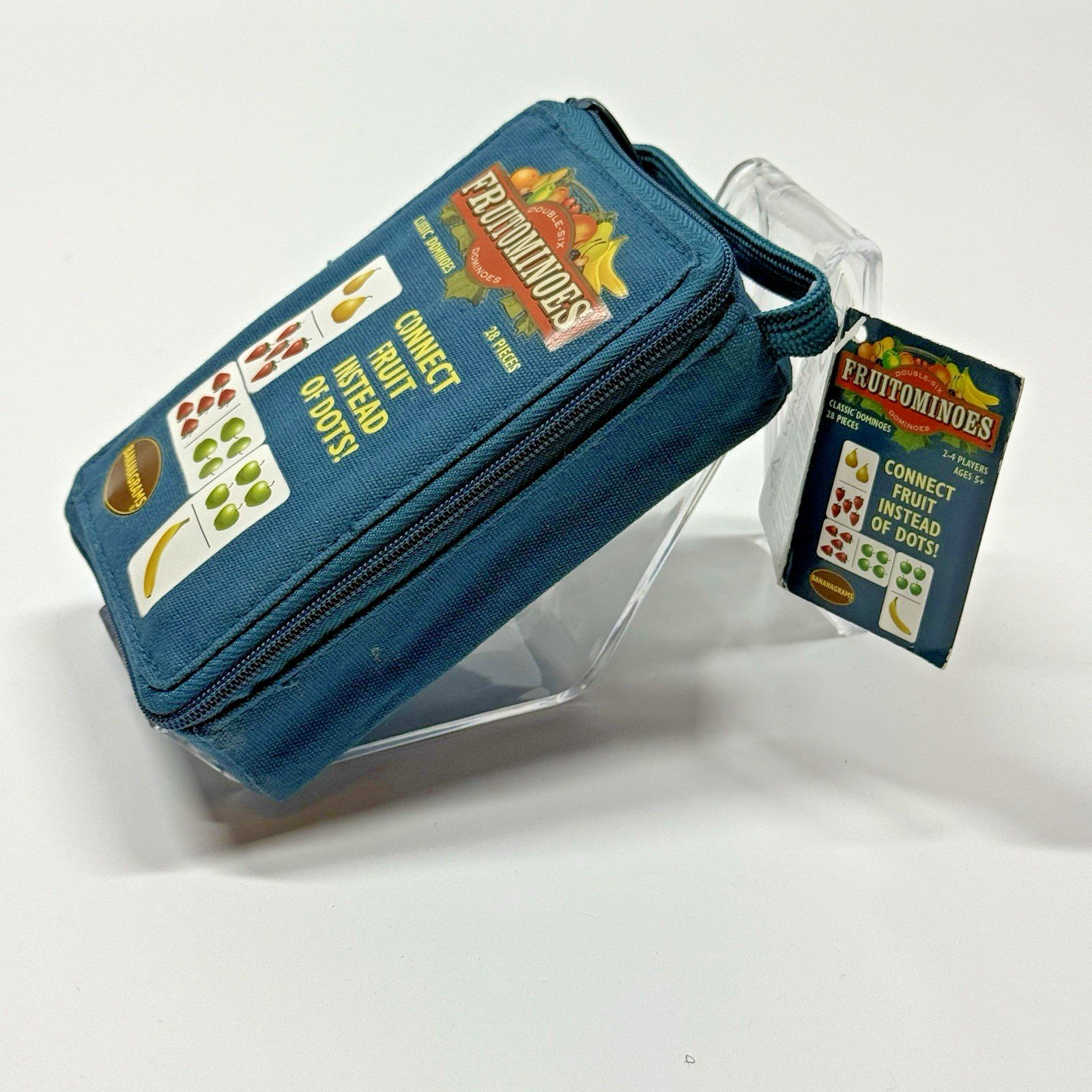 Bananagrams Fruitominoes Game 28 Fruit Dominoes Zipper Pouch New Tags