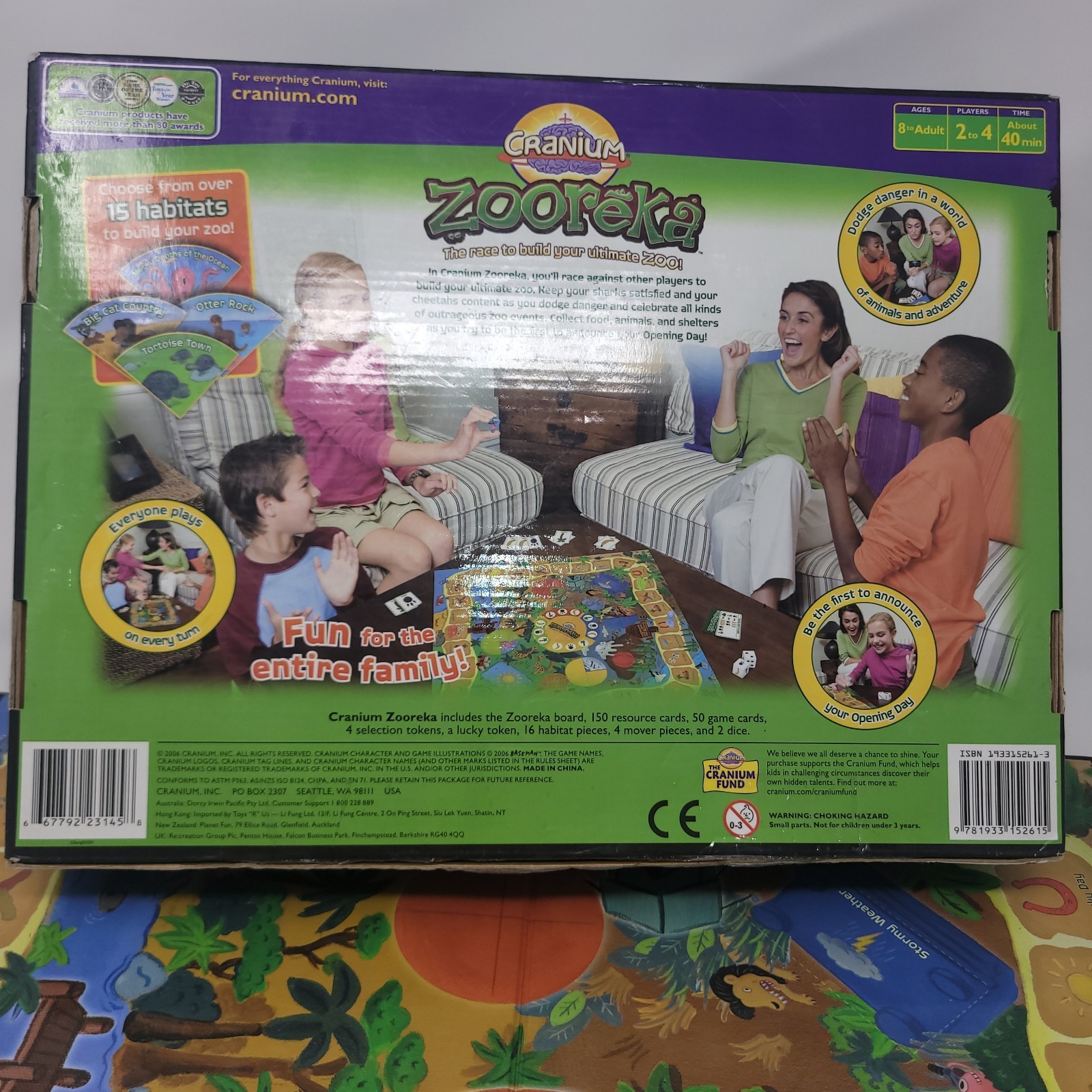 Zooreka Board Game COMPLETE Cranium 2006 Family Kids Animals Safari Zoo