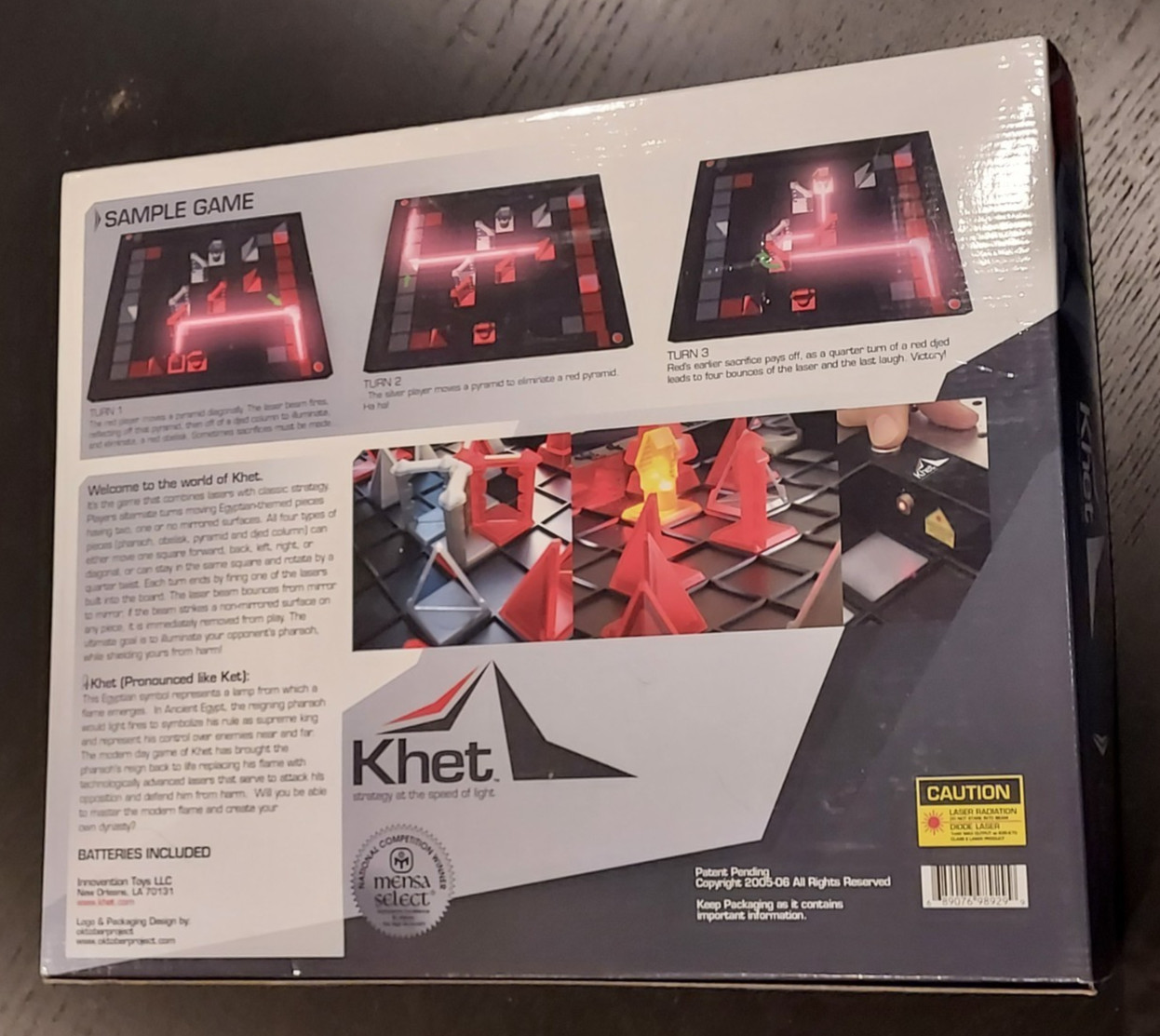 KHET The Laser Game Strategy Board Game Mensa Winner Complete w/ Working Lasers