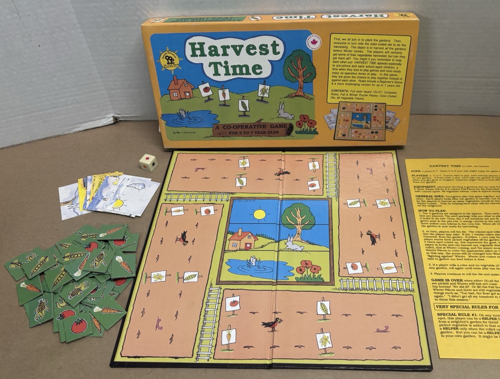 VTG HARVEST TIME Cooperative Game for 3-7 Year Olds-Family Pastimes-RARE
